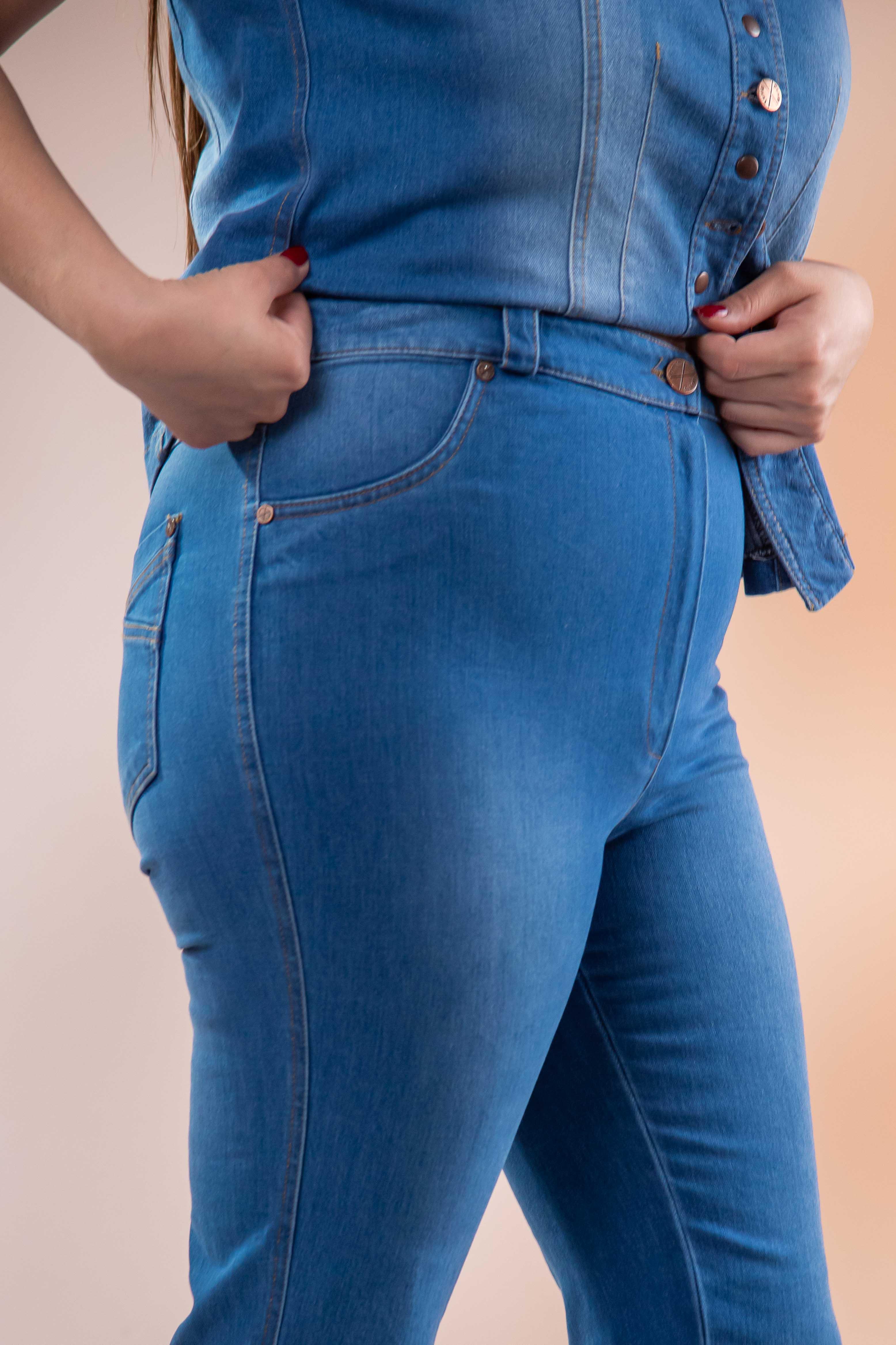Büyük Beden 1220024 Spain Pantolon  Mavi