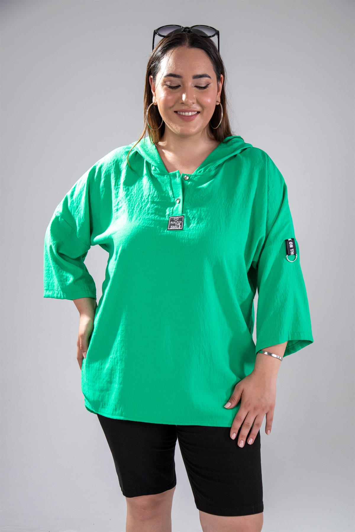 Büyük Beden 122008 Si Sweat  Yeşil