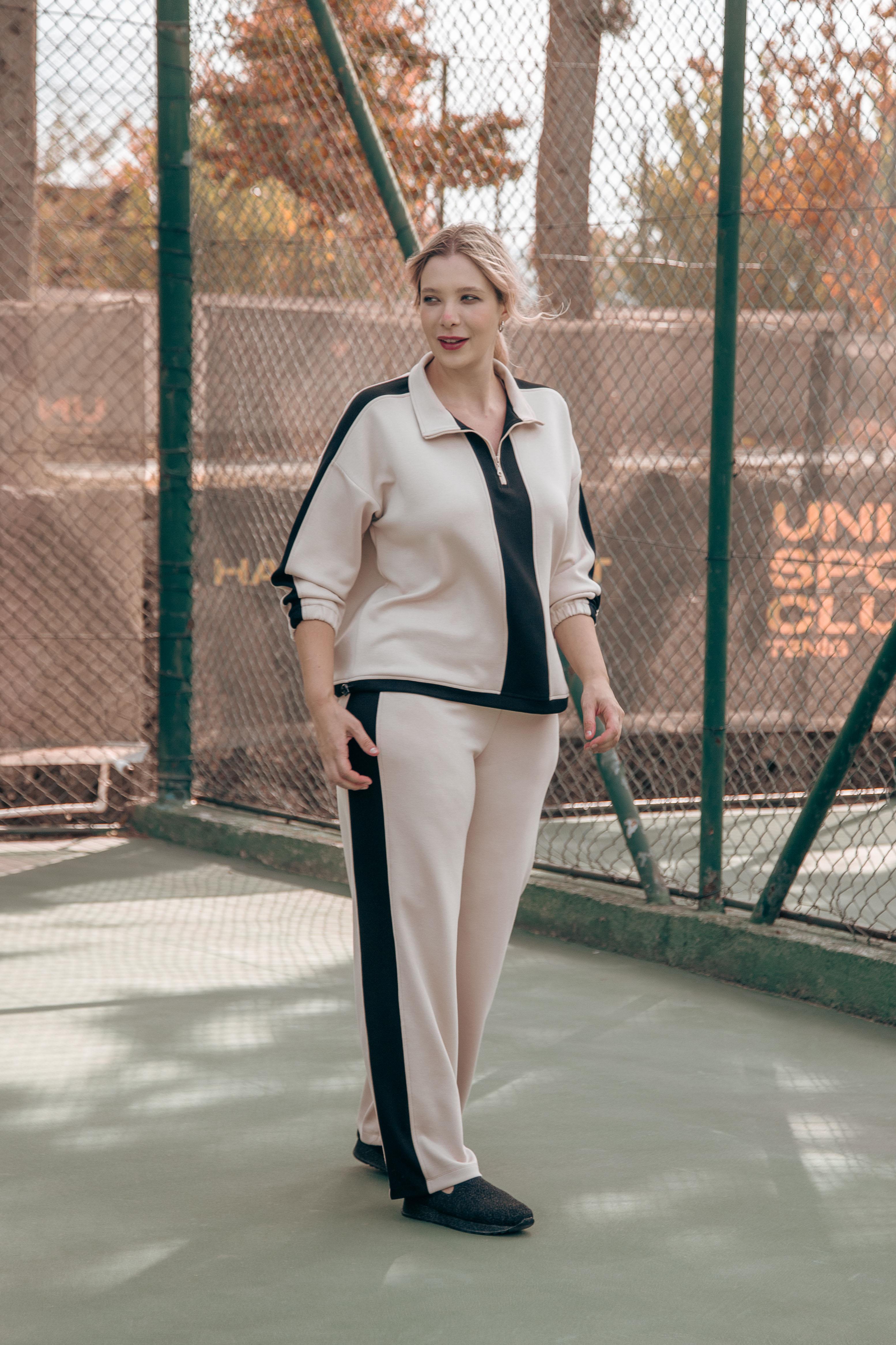 Büyük Beden 122136 Eşofman Takım Bej