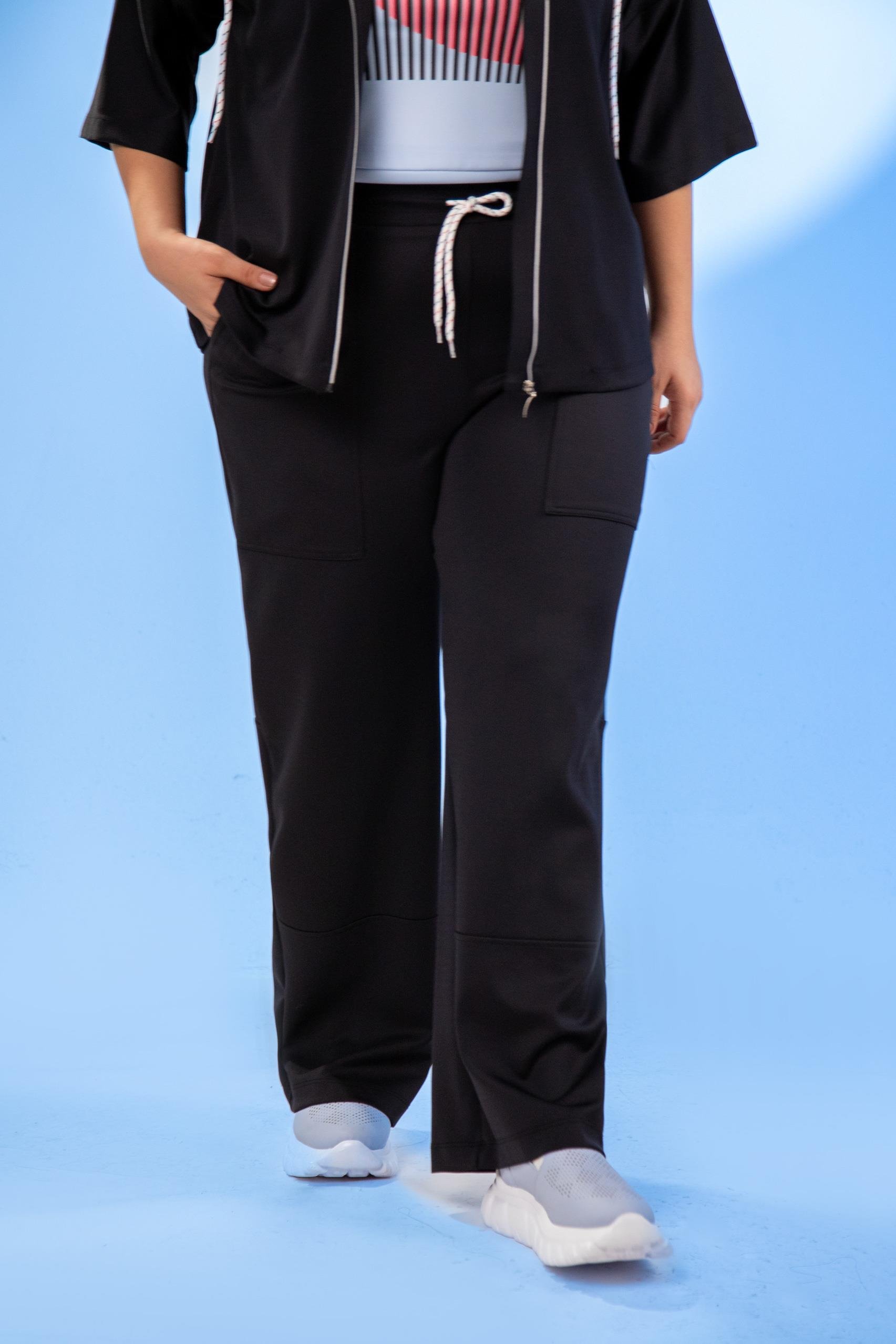 Büyük Beden 122142 Fermuarlı Eşofman Takım Siyah