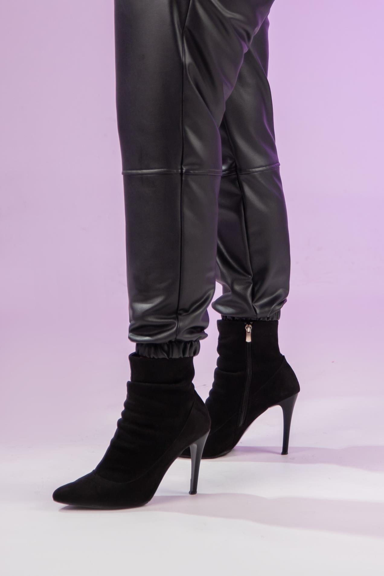 Büyük Beden 122160 Deri Pantolon  Siyah