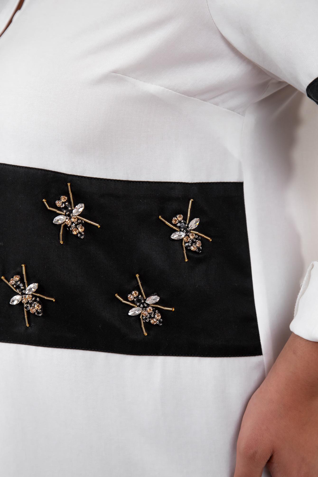 Büyük Beden 1221862 Garnili Gömlek Beyaz