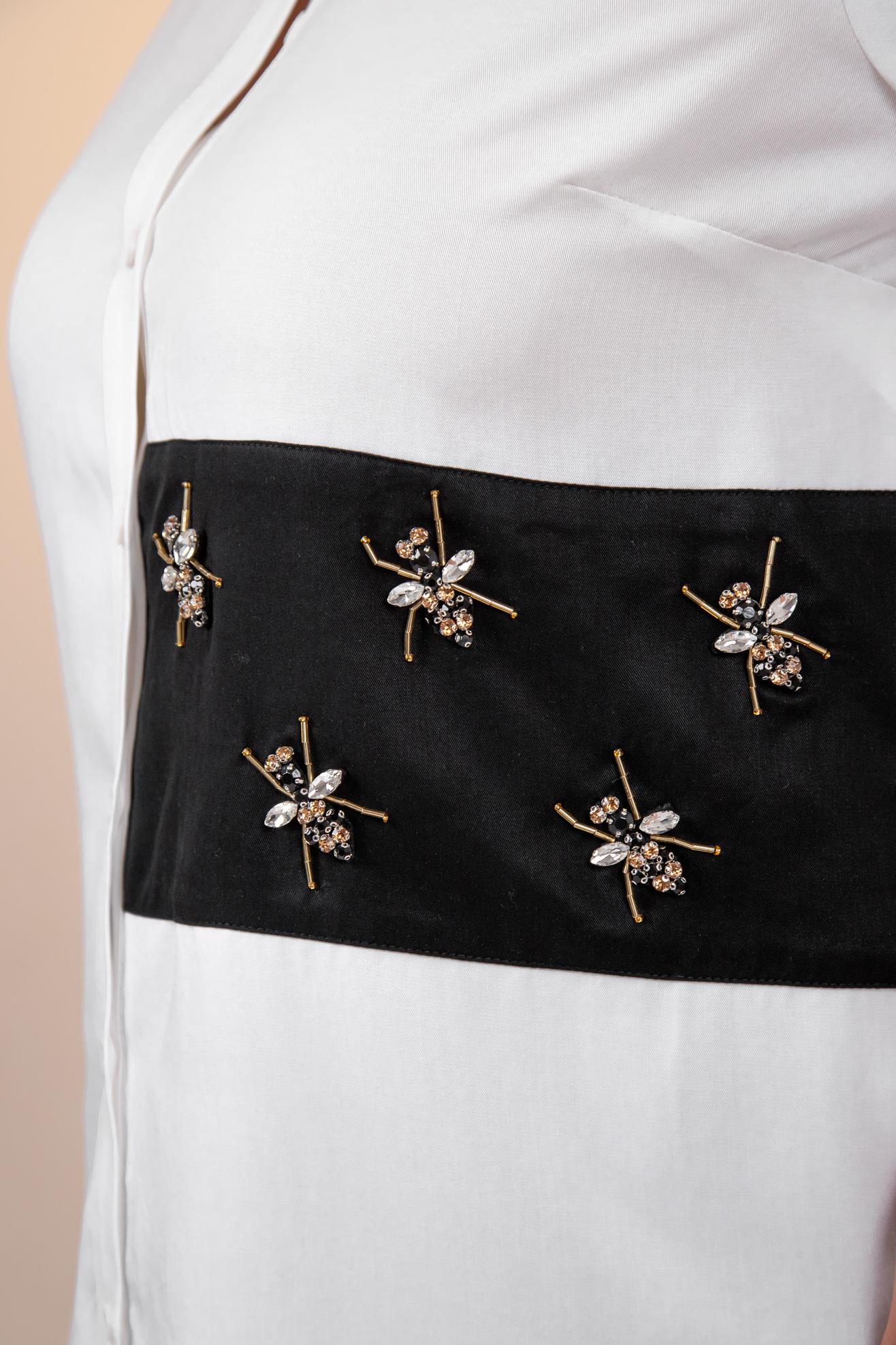 Büyük Beden 1221862 Garnili Gömlek Beyaz