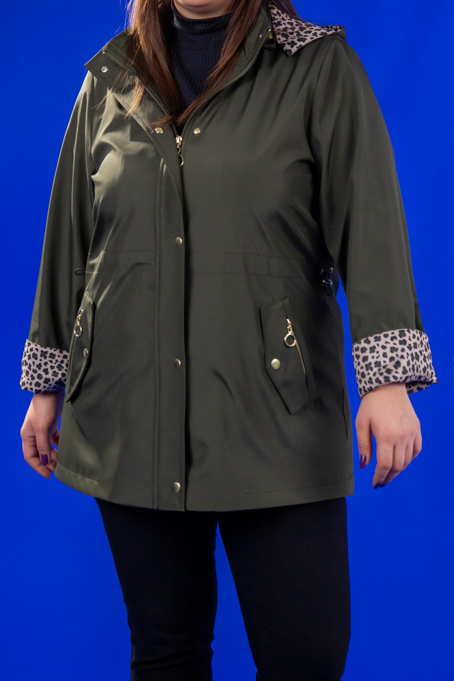 Büyük Beden 1222442 Leoparlı Thomas Yağmurluk Hakı