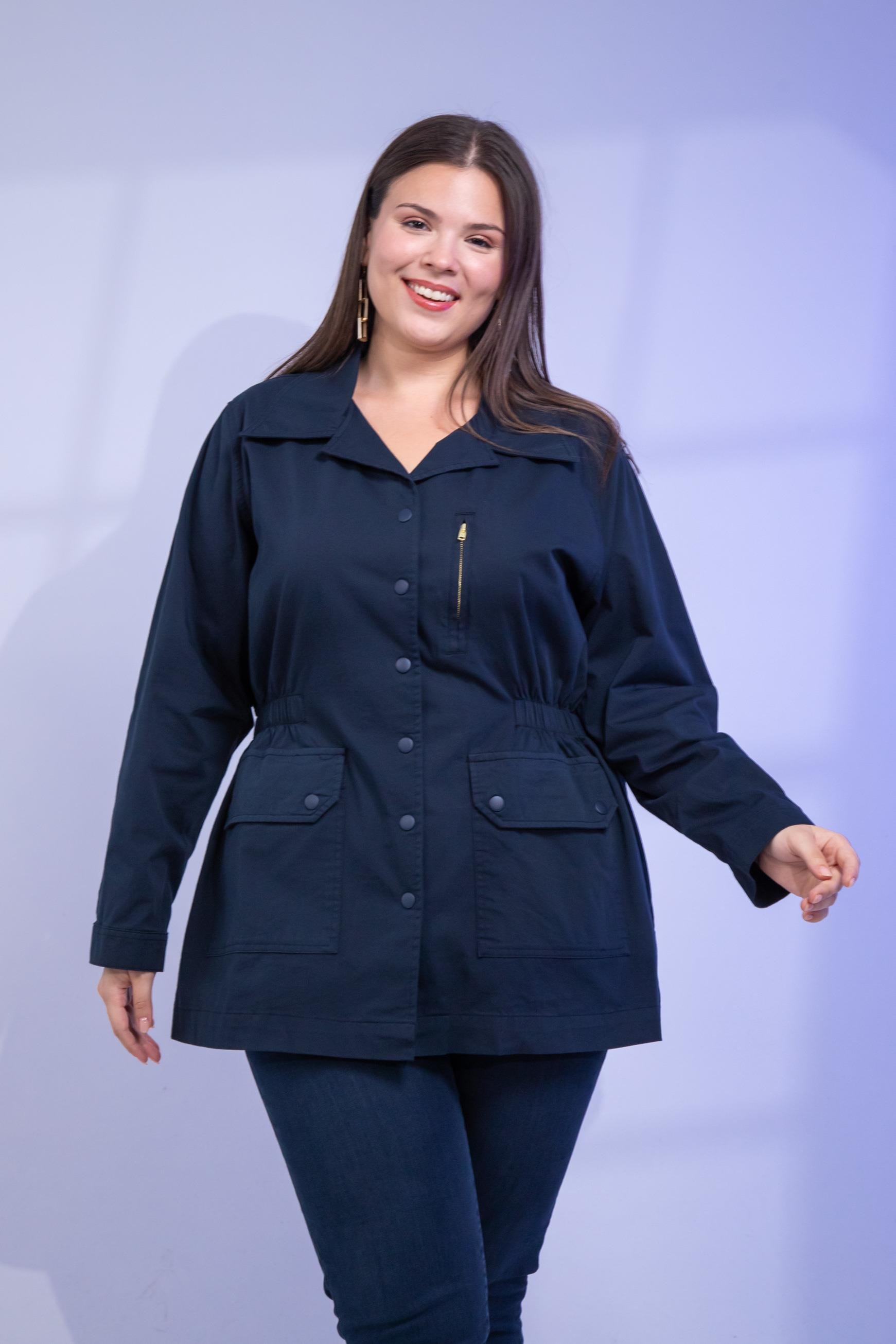 Büyük Beden 1222531 Nakışlı Ceket Lacivert