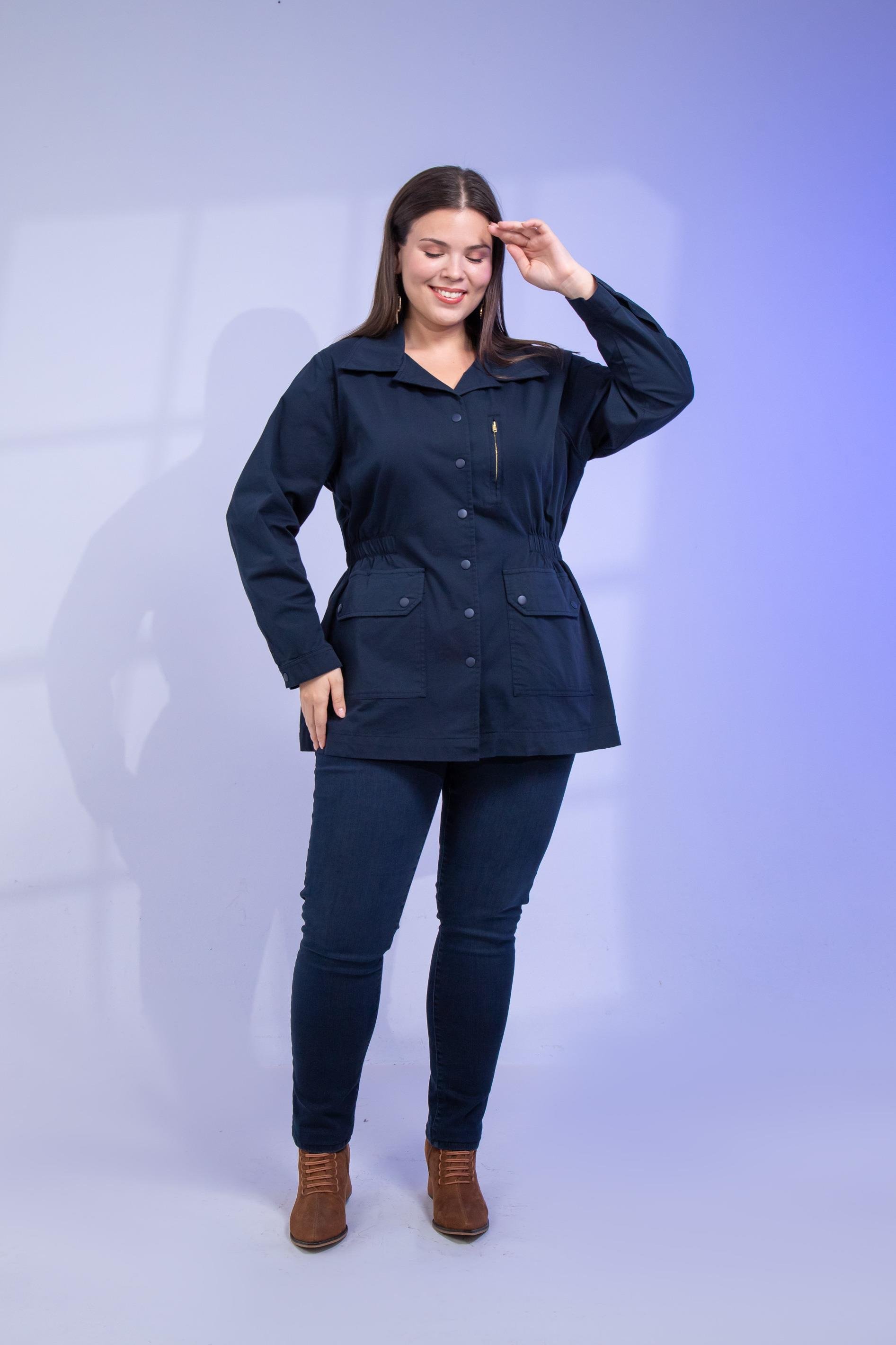 Büyük Beden 1222531 Nakışlı Ceket Lacivert