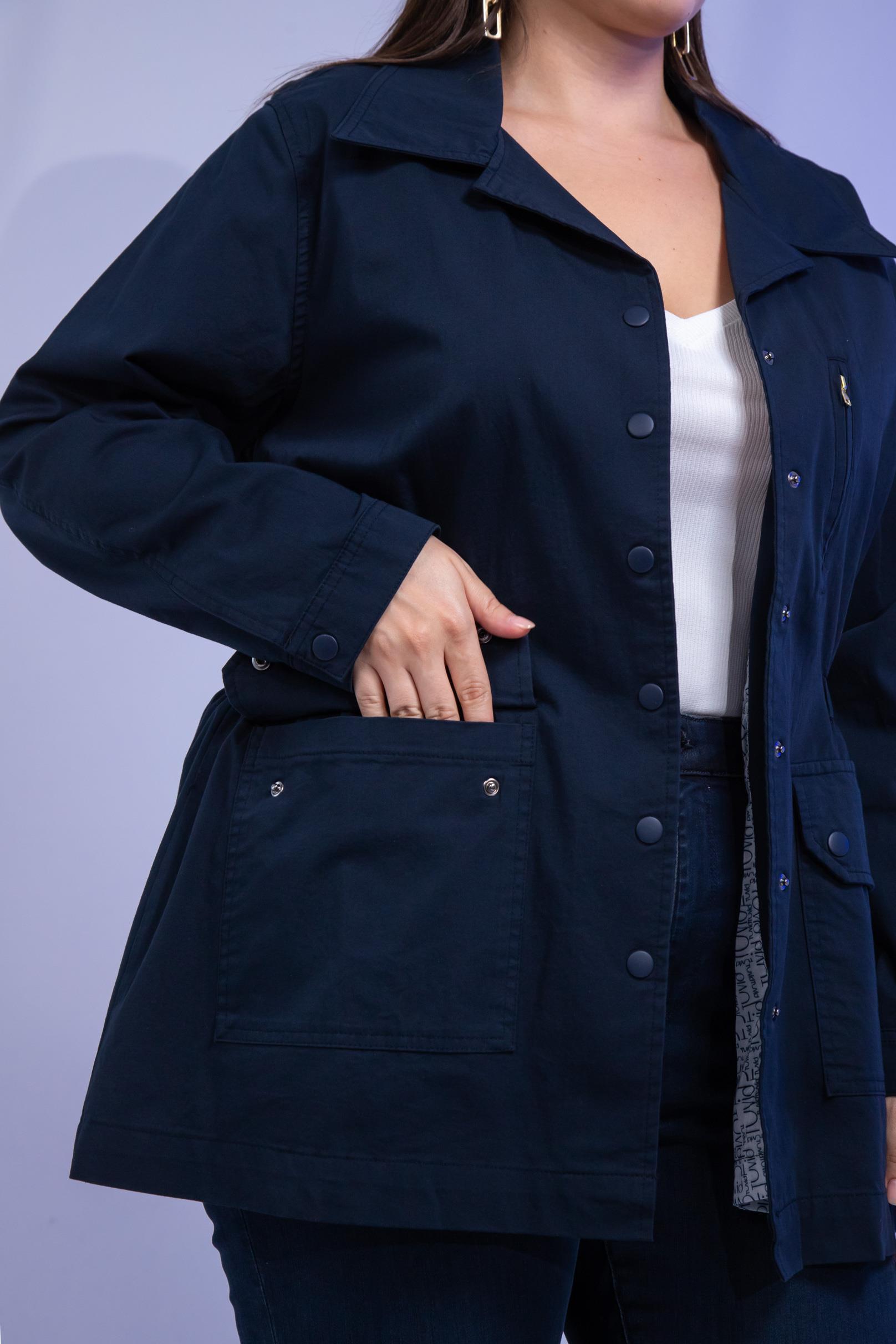 Büyük Beden 1222531 Nakışlı Ceket Lacivert