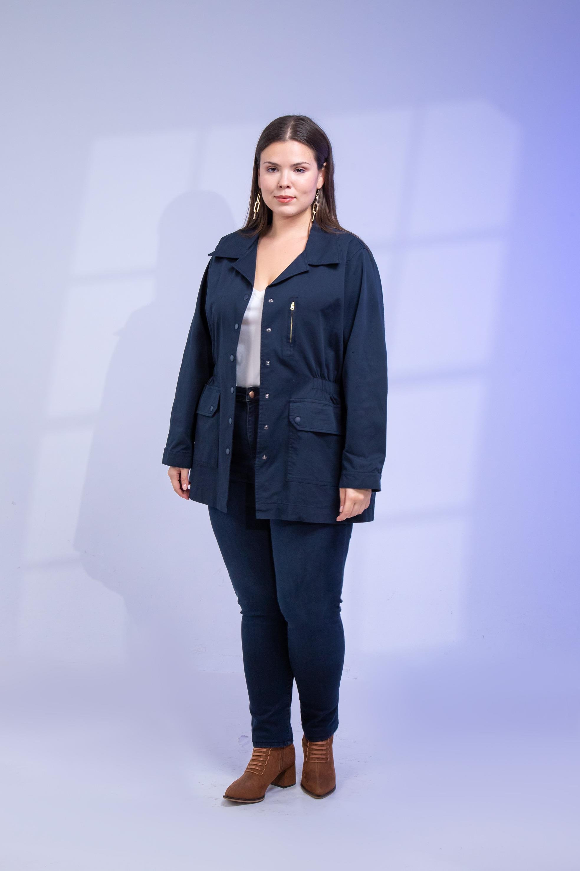 Büyük Beden 1222531 Nakışlı Ceket Lacivert