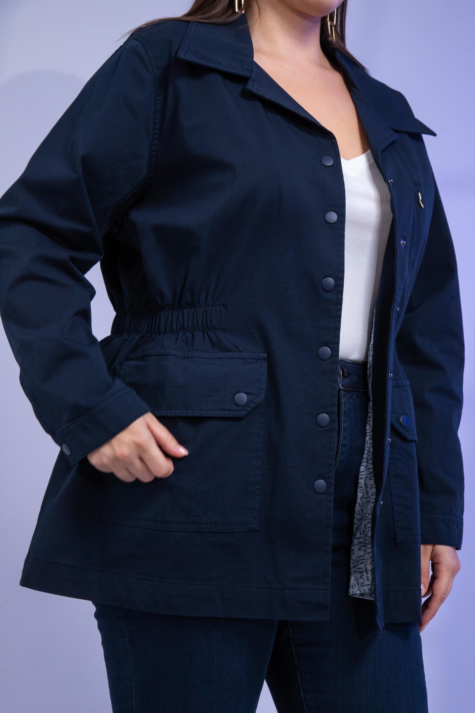 Büyük Beden 1222531 Nakışlı Ceket Lacivert