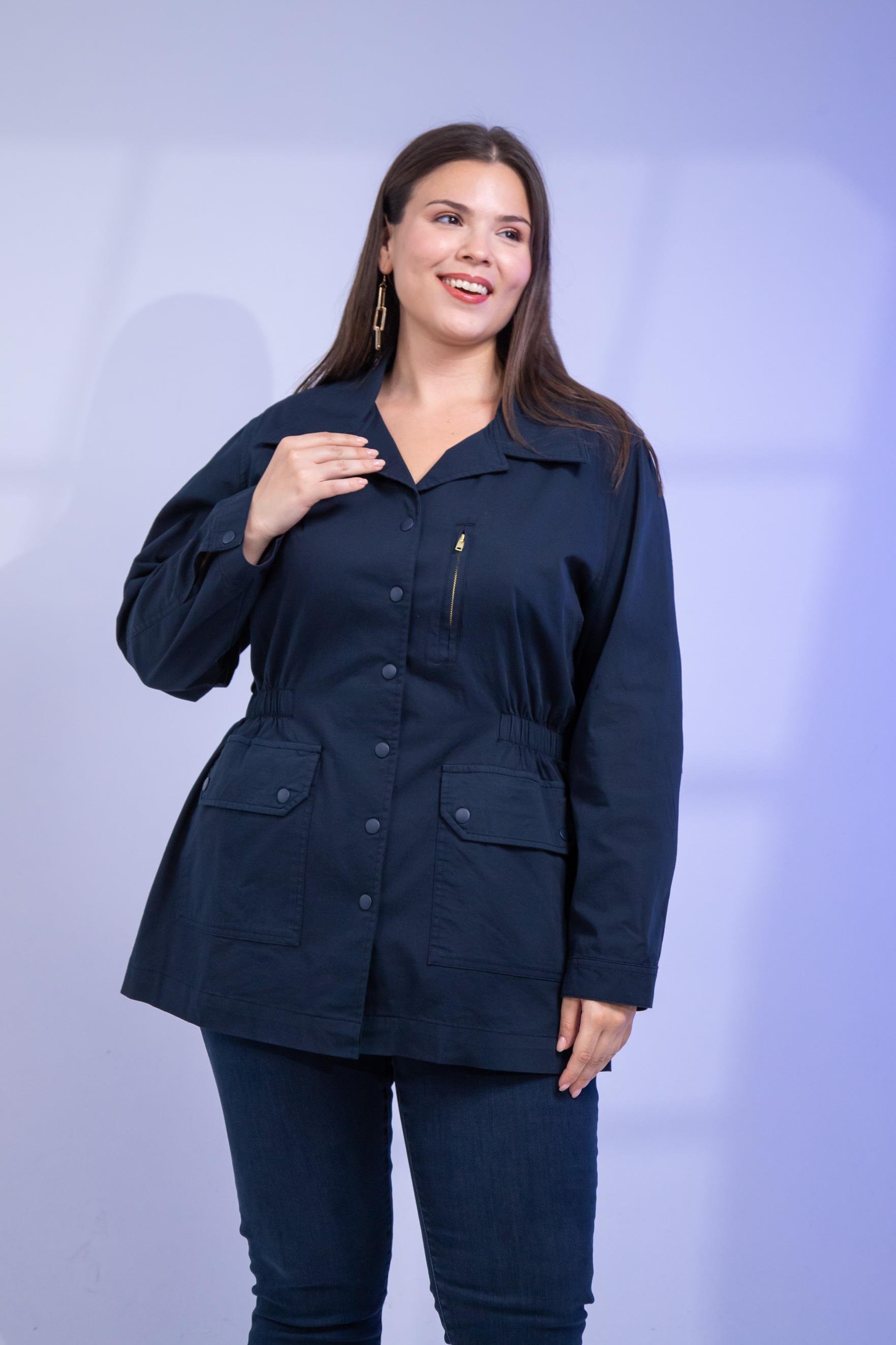 Büyük Beden 1222531 Nakışlı Ceket Lacivert