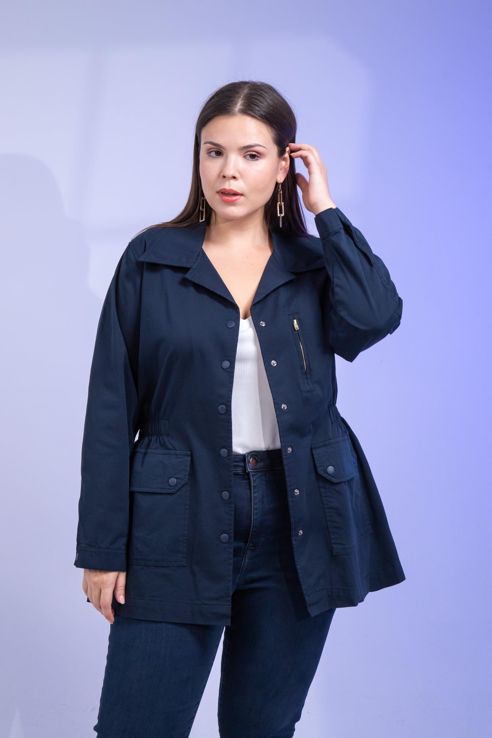 Büyük Beden 1222531 Nakışlı Ceket Lacivert