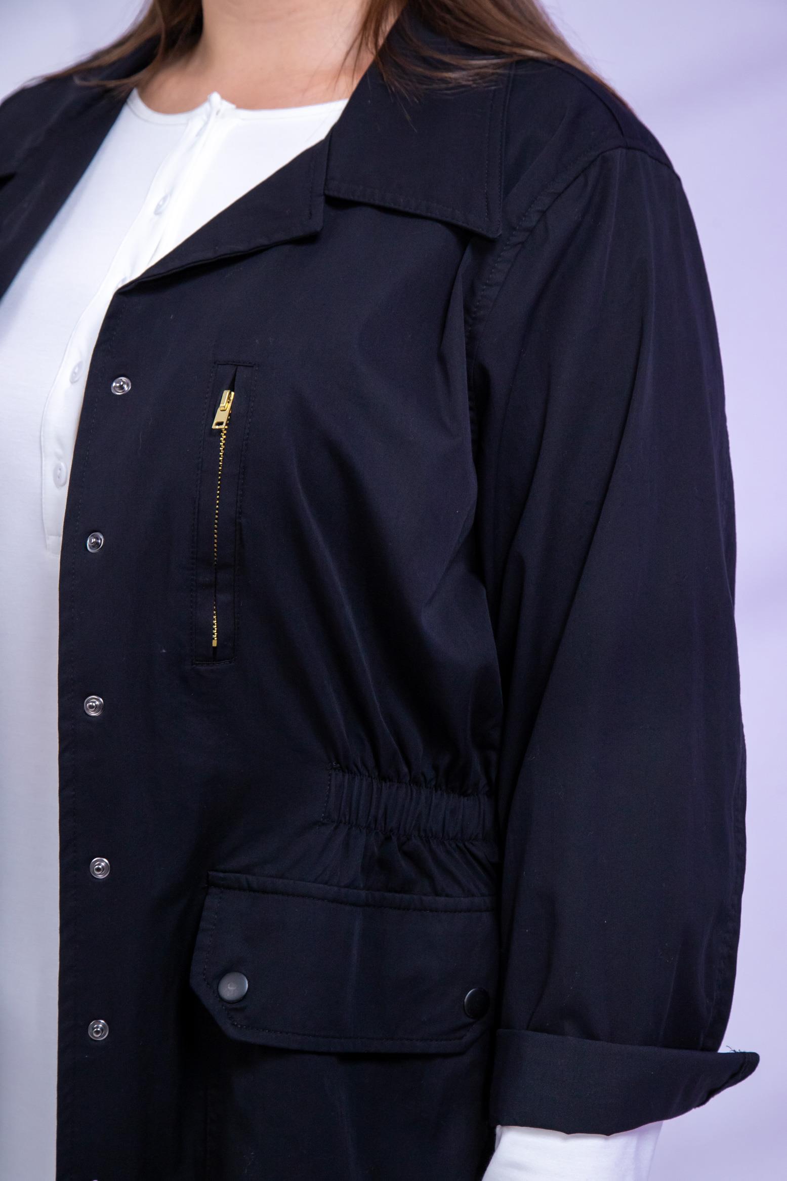 Büyük Beden 1222531 Nakışlı Ceket Siyah