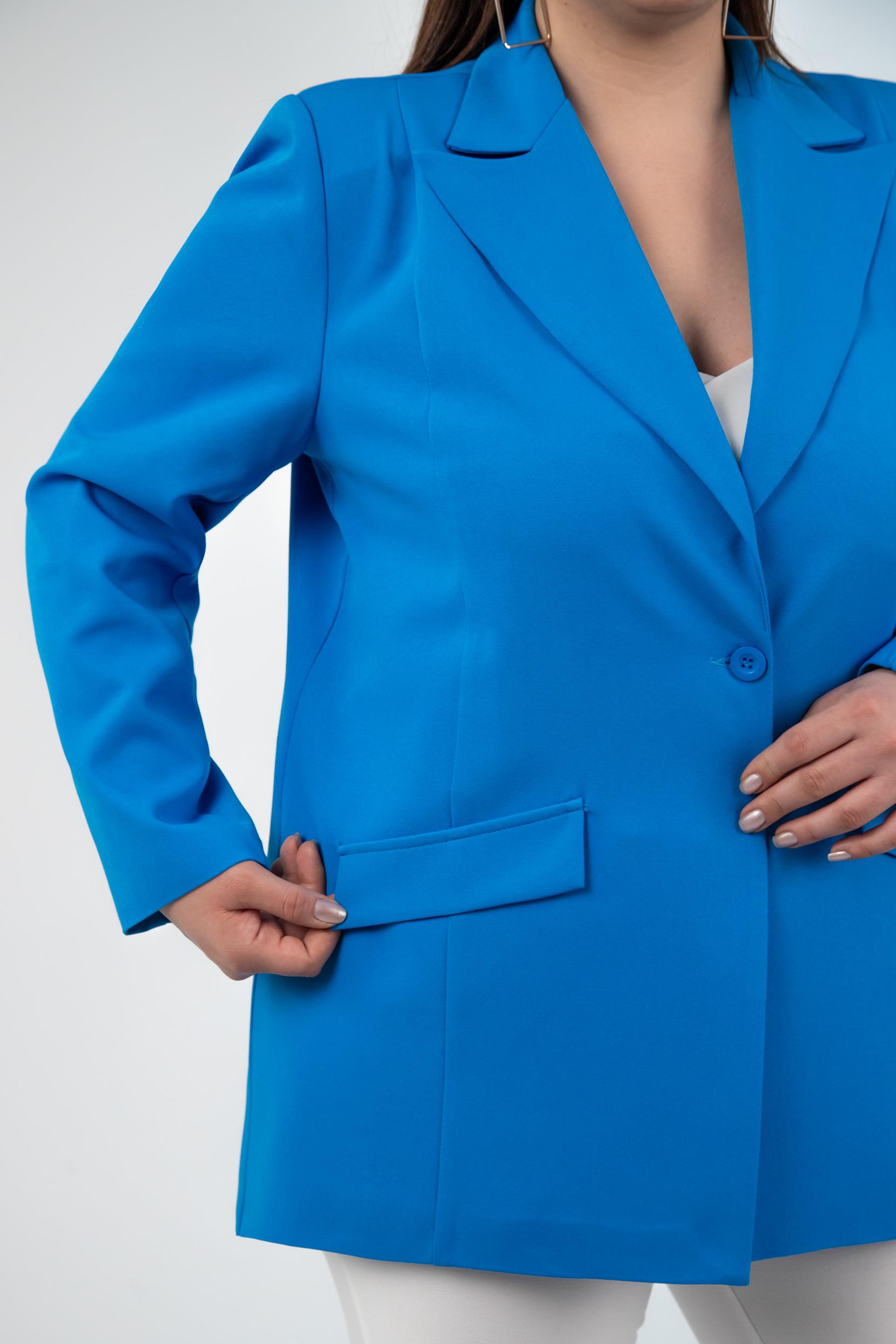 Büyük Beden 1222537 Blazer Ceket Saks