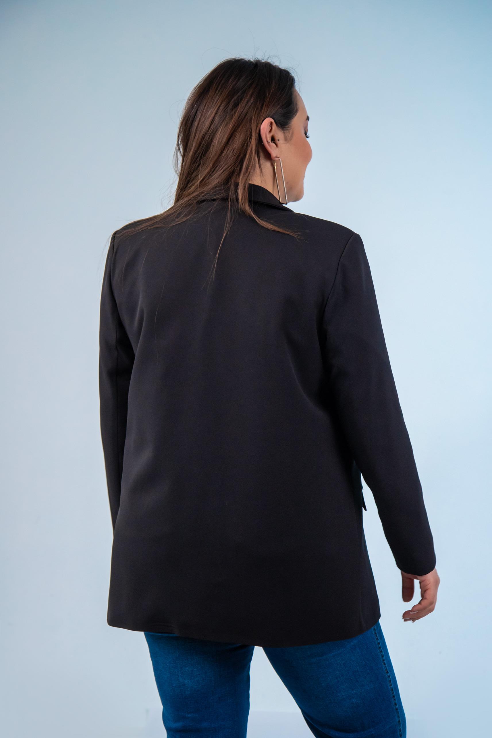 Büyük Beden 1222537 Blazer Ceket Siyah