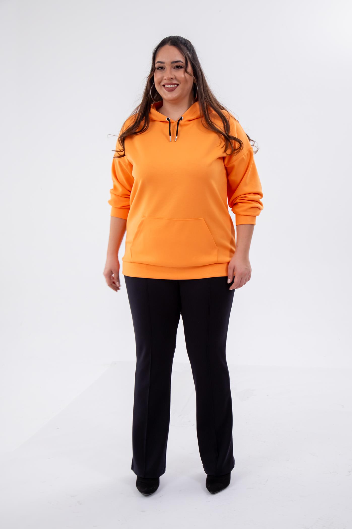 Büyük Beden 122455 Nıtsa Sweat Oranj