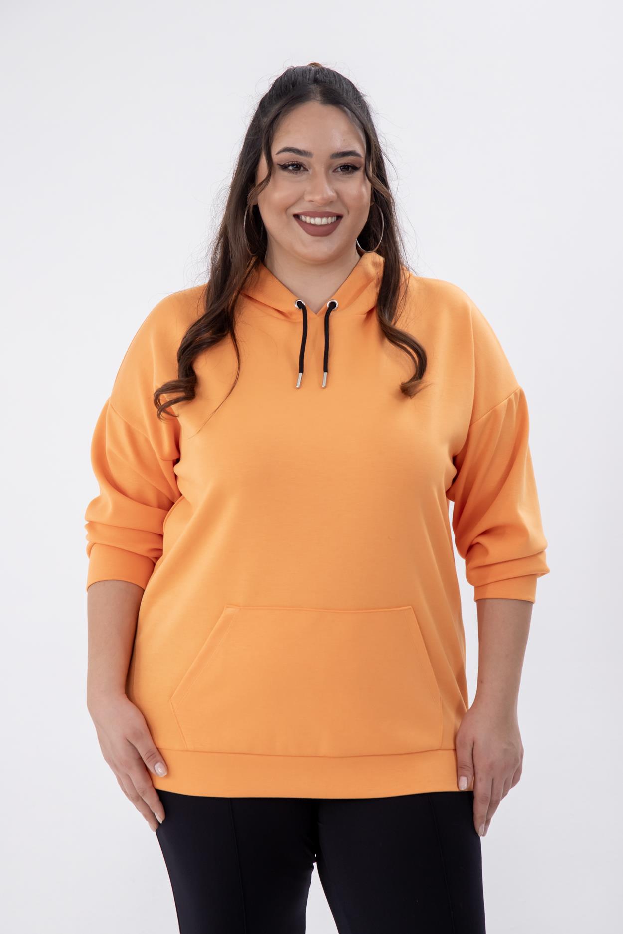 Büyük Beden 122455 Nıtsa Sweat Oranj