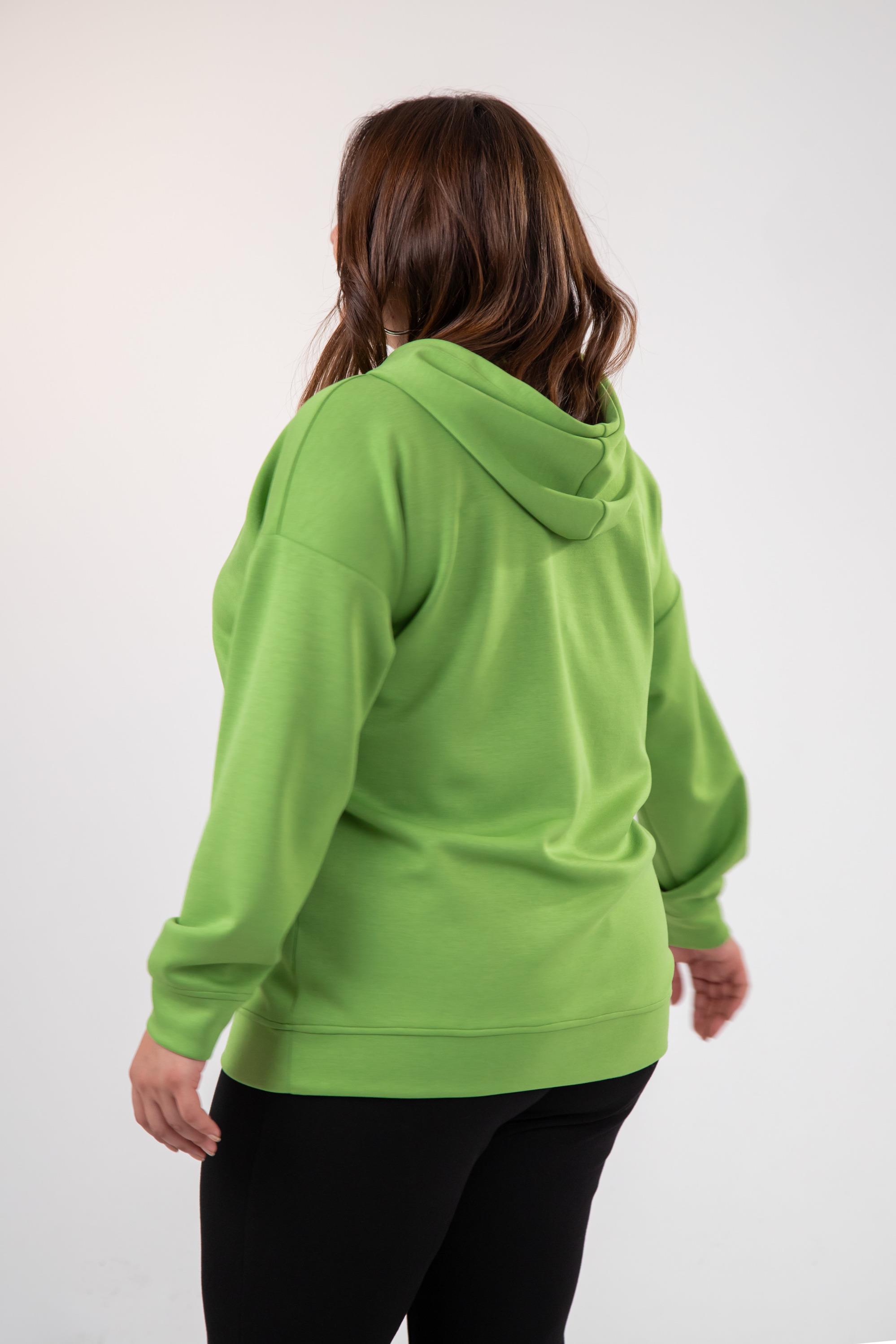 Büyük Beden 122655 Bağcıklı Sweat Yeşıl