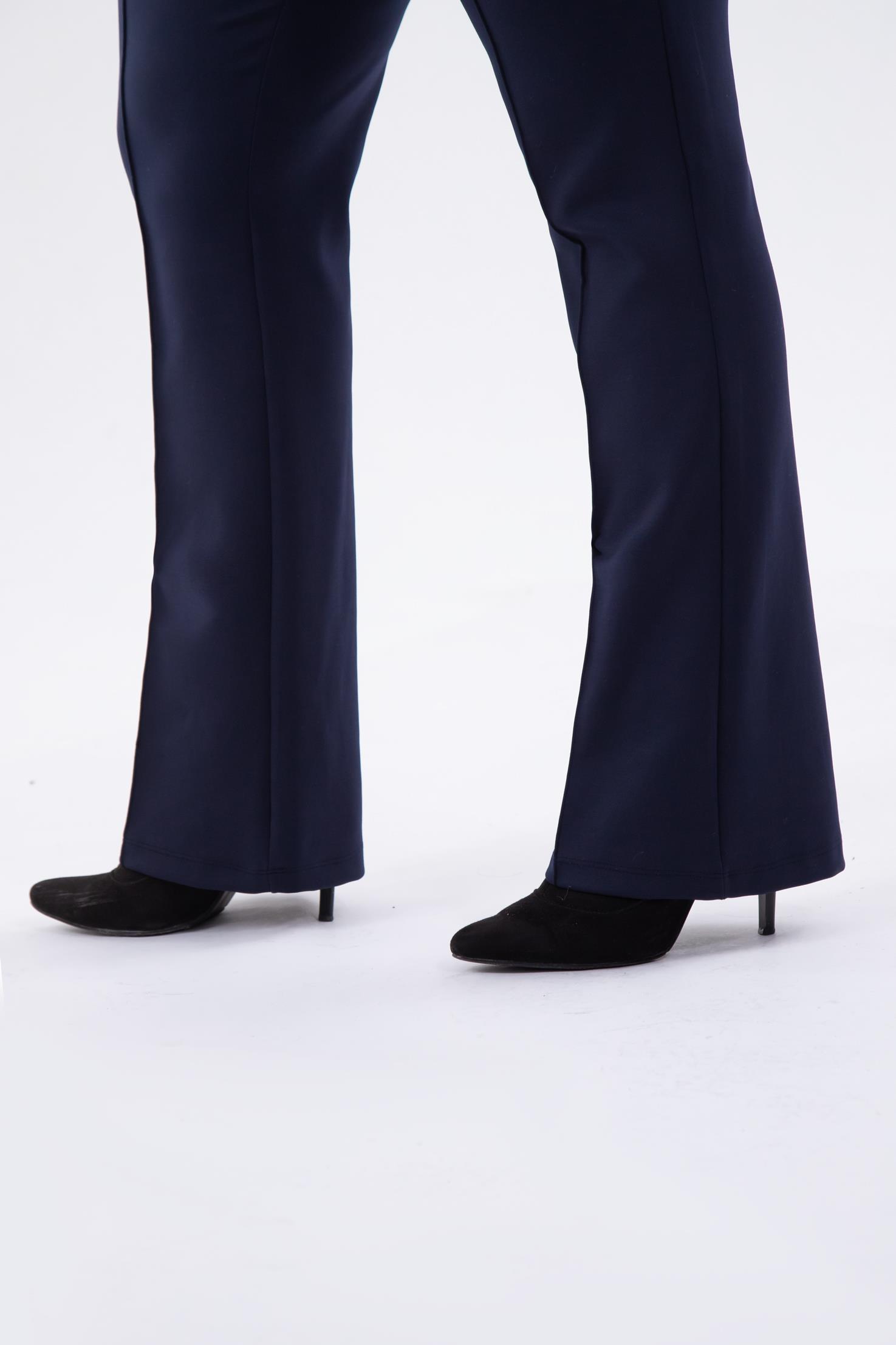 Büyük Beden 132158 Ön Dikişli Pantolon Lacivert