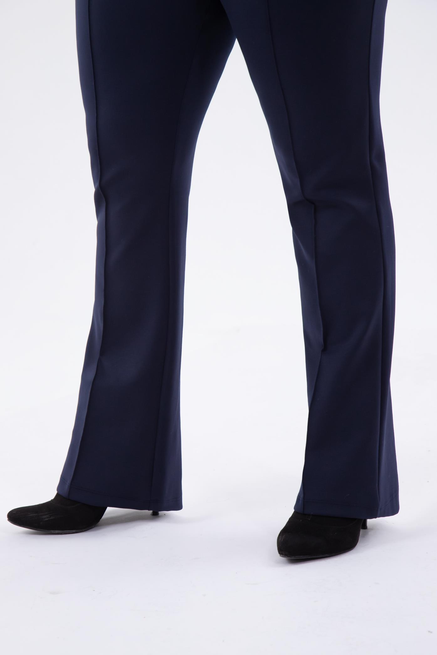 Büyük Beden 132158 Ön Dikişli Pantolon Lacivert