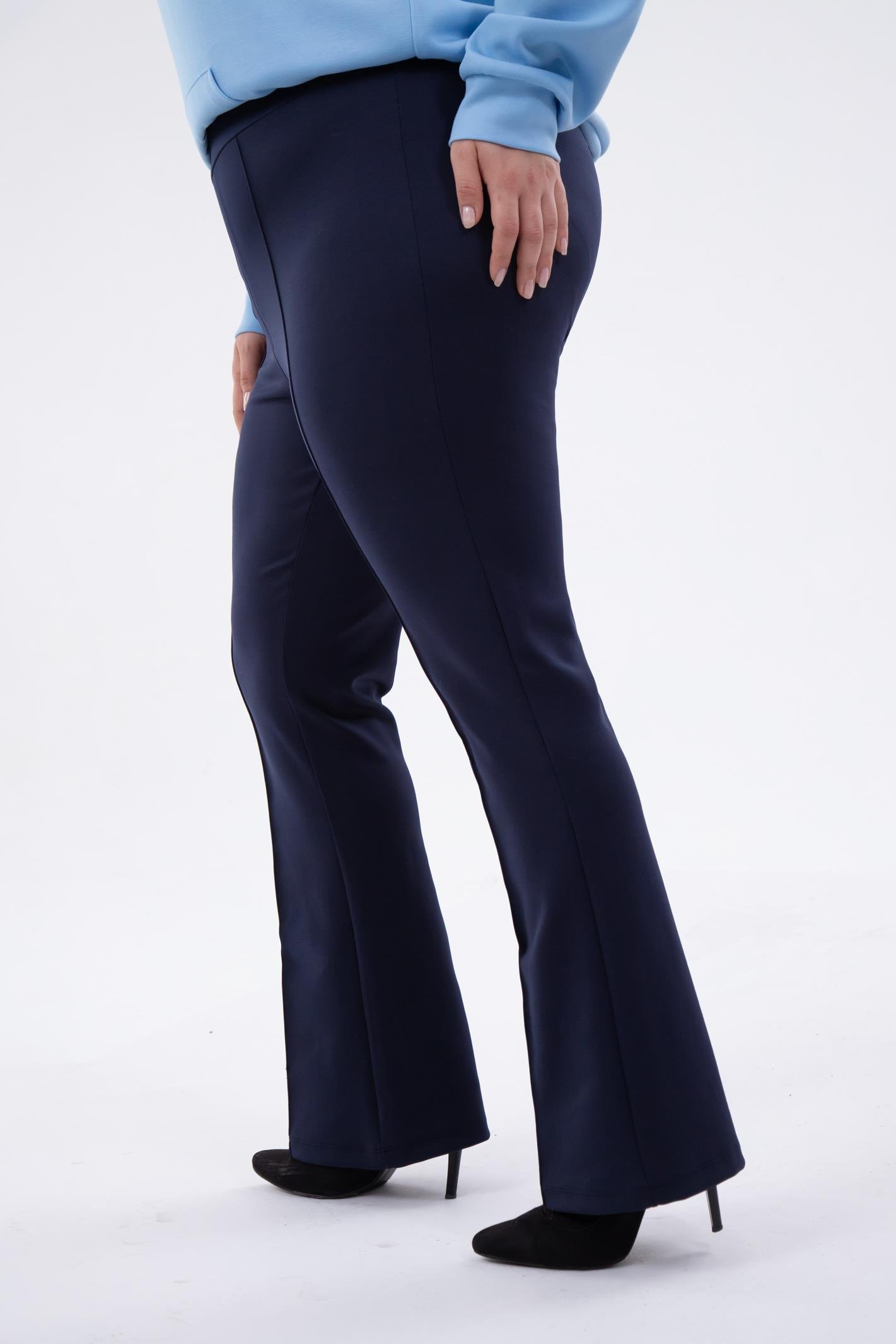 Büyük Beden 132158 Ön Dikişli Pantolon Lacivert