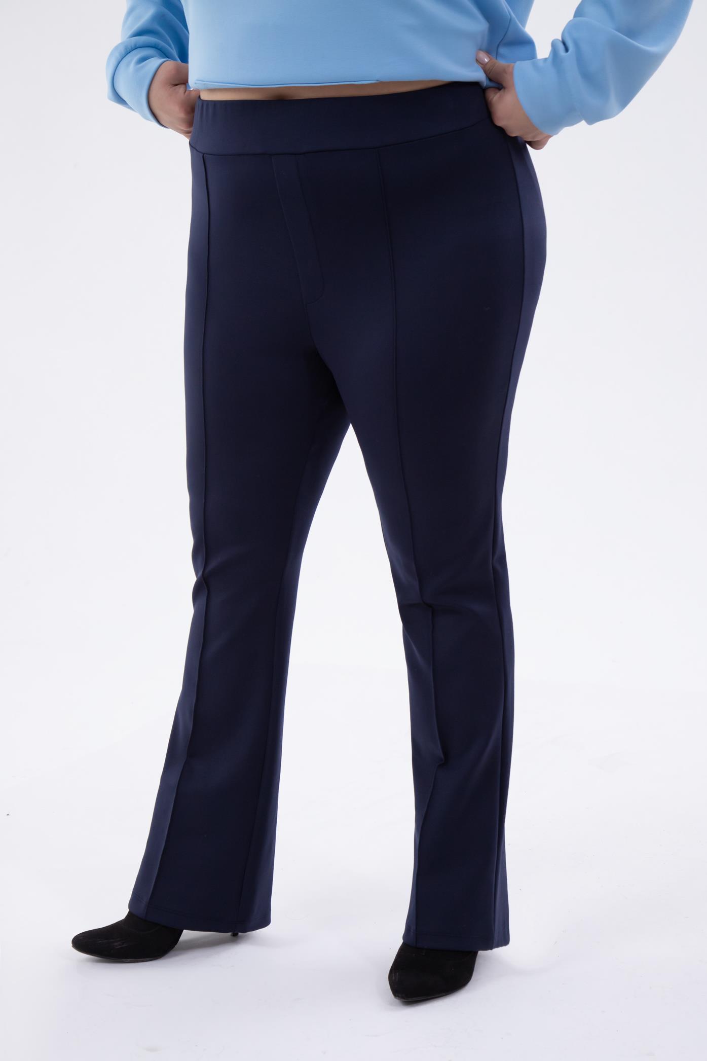 Büyük Beden 132158 Ön Dikişli Pantolon Lacivert