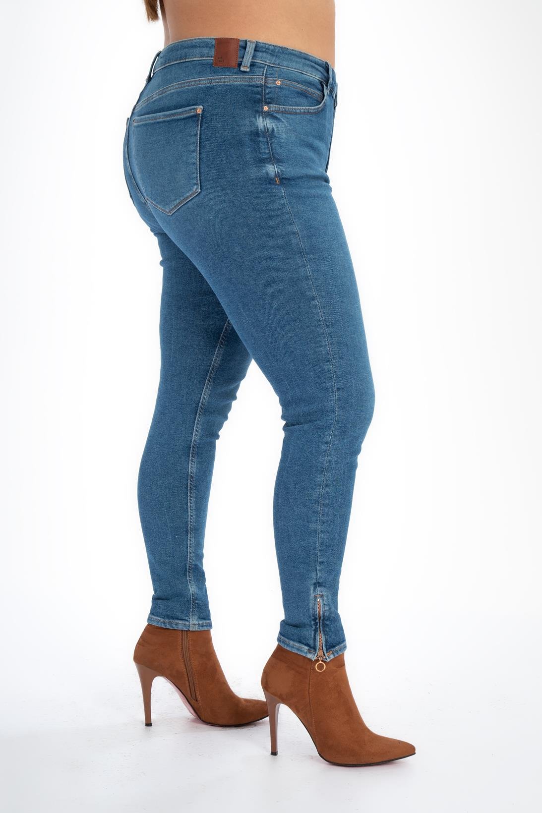 Büyük Beden 210024 Denim Pantolon  Mavi