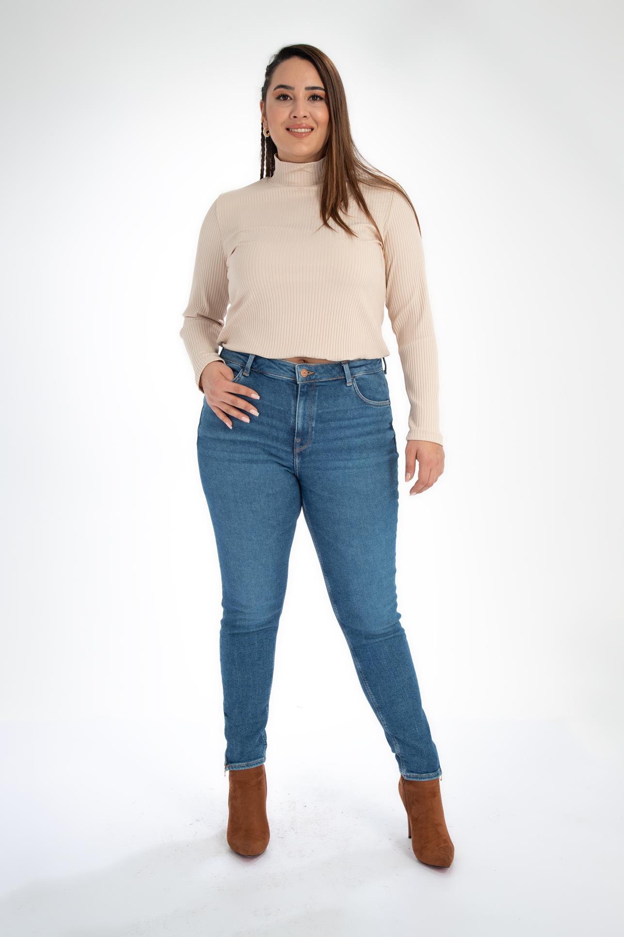 Büyük Beden 210024 Denim Pantolon  Mavi