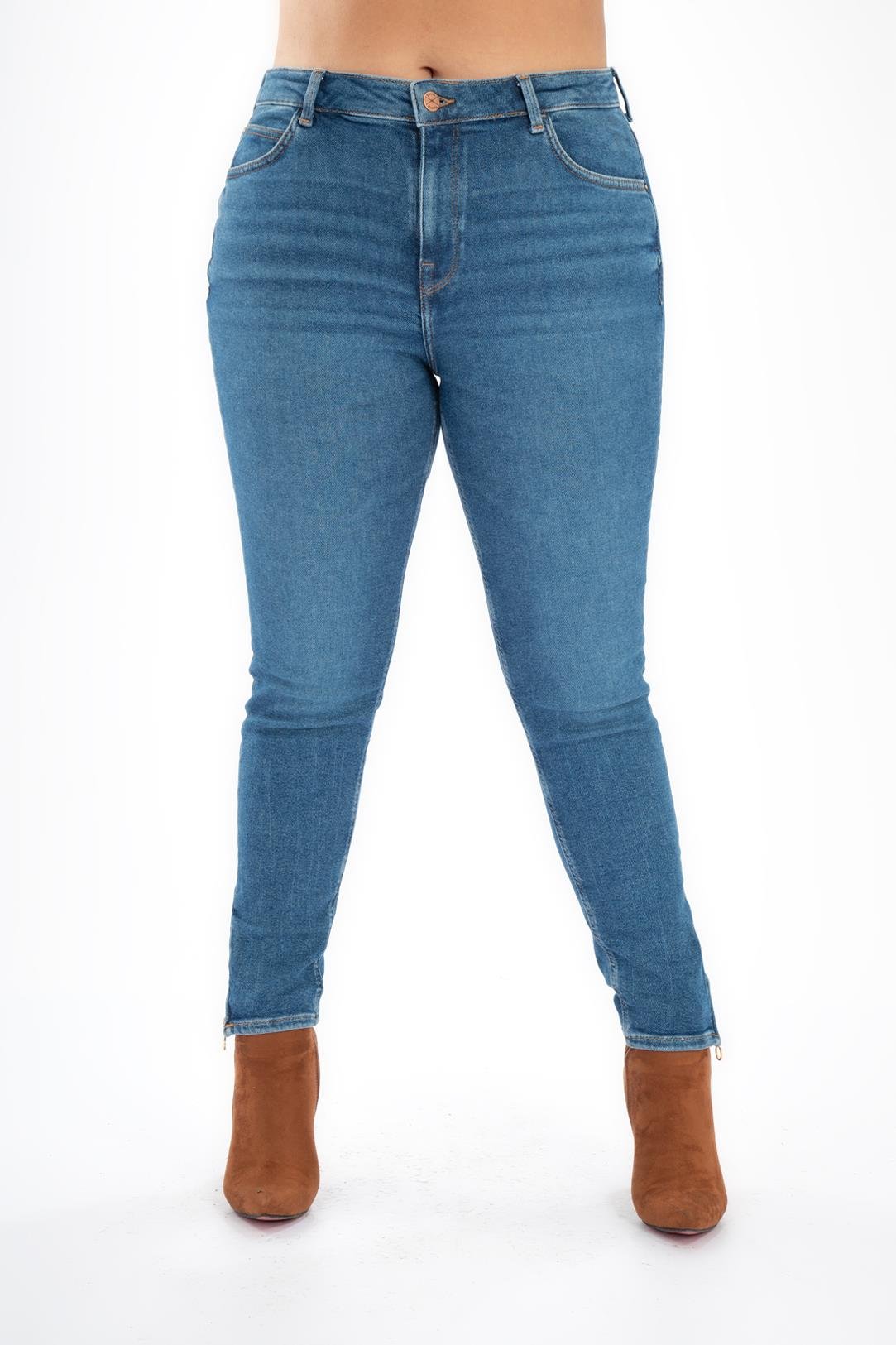 Büyük Beden 210024 Denim Pantolon  Mavi