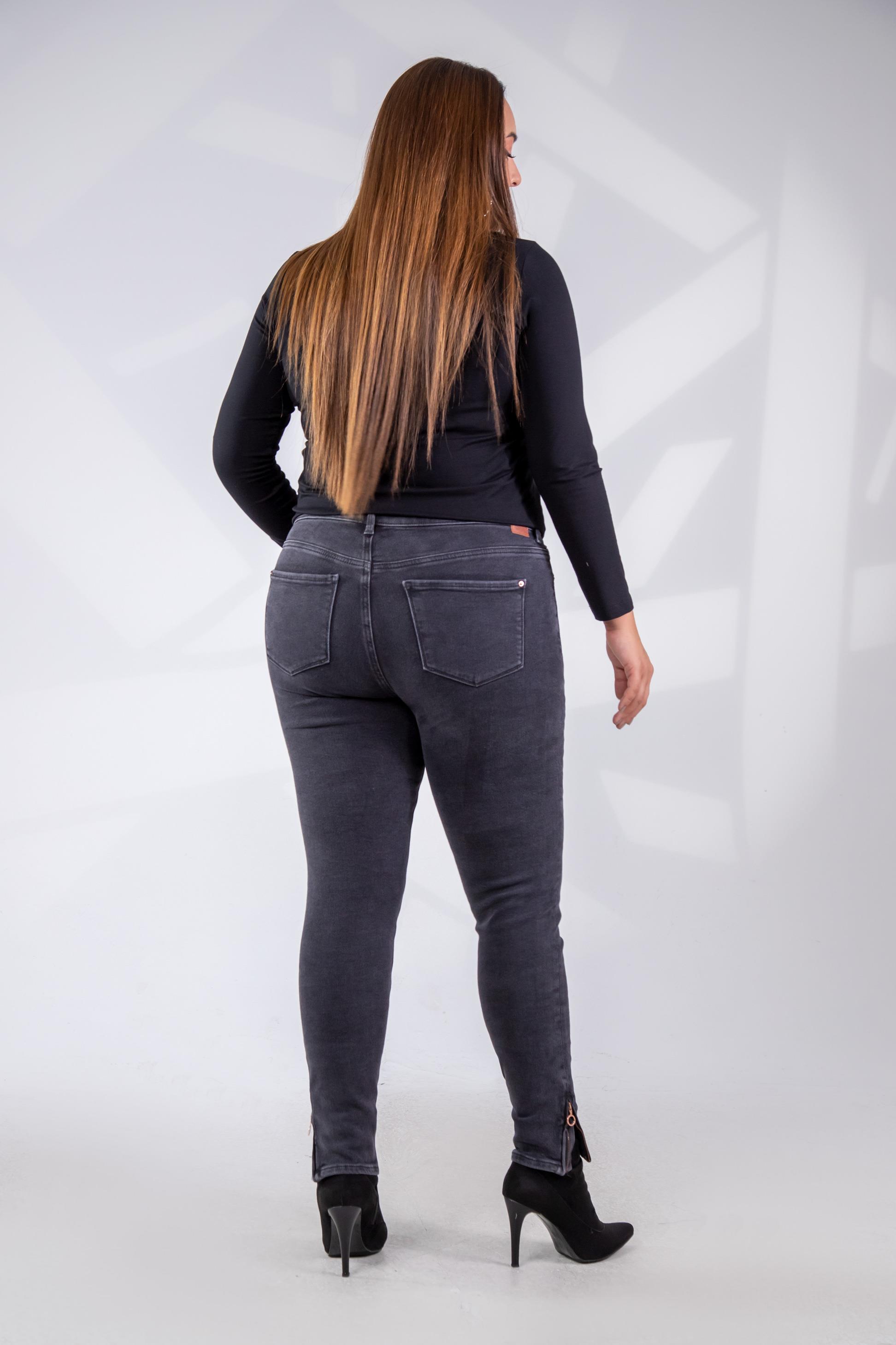 Büyük Beden 210024 Denim Pantolon  Siyah