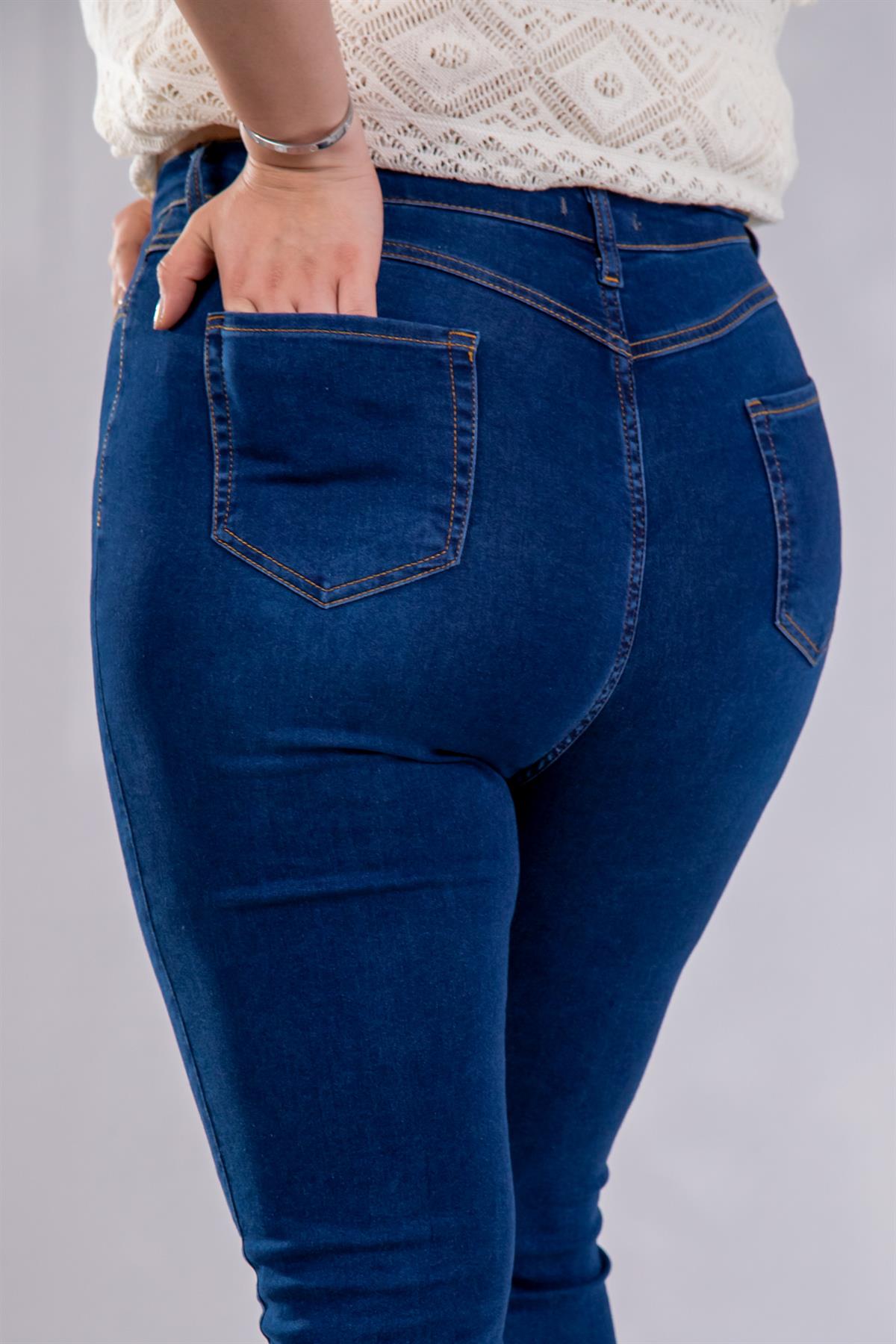 Büyük Beden 210074 Skinny Denim  Pantolon  Mavi