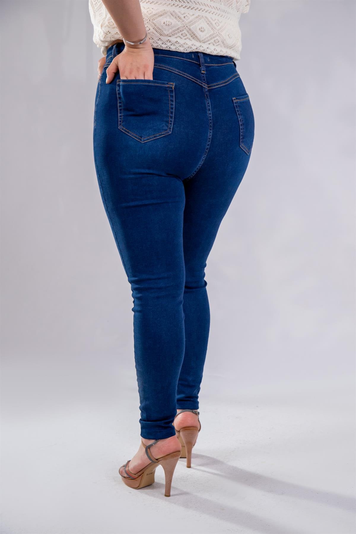 Büyük Beden 210074 Skinny Denim  Pantolon  Mavi