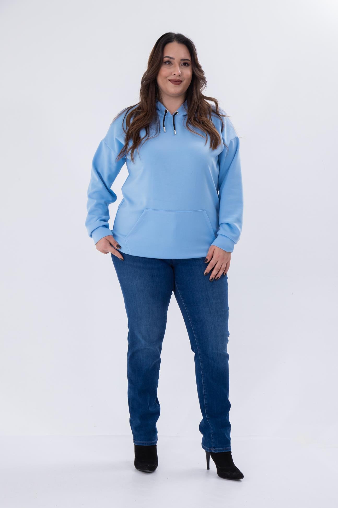 Büyük Beden 210082 Slim Denim Pantolon  Blue