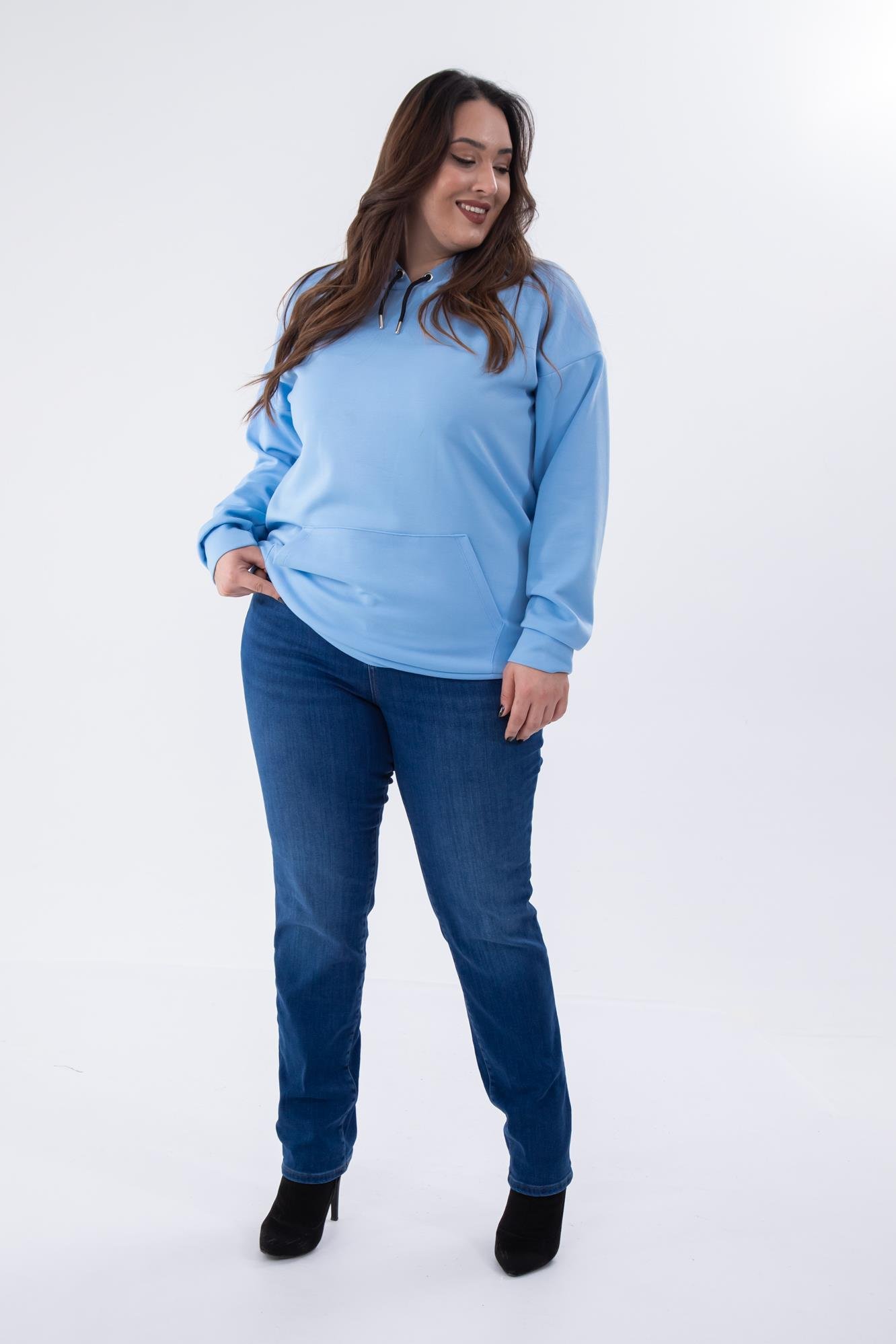 Büyük Beden 210082 Slim Denim Pantolon  Blue