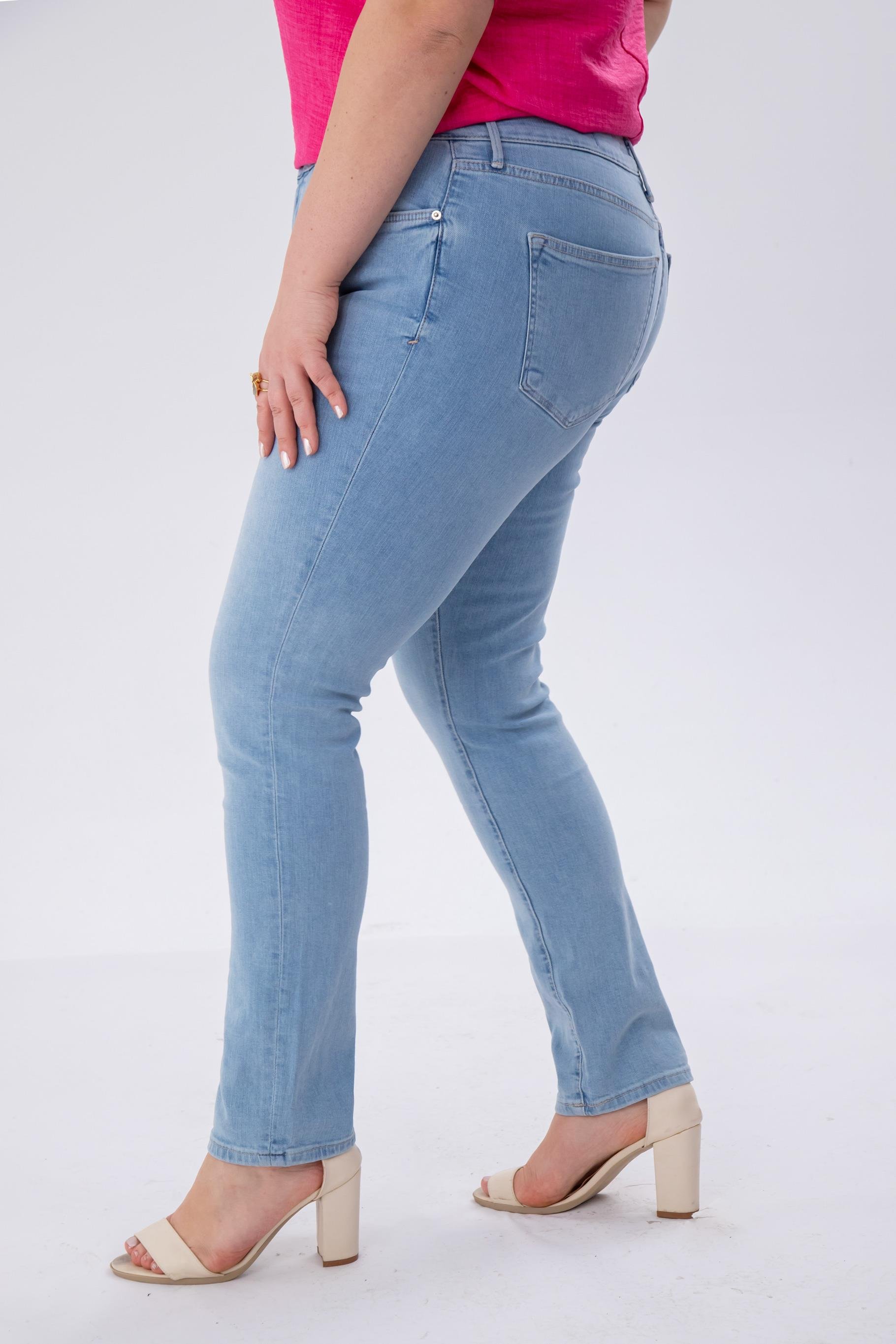 Büyük Beden 210097 Slim Denim Pantolon  Buz Mavi