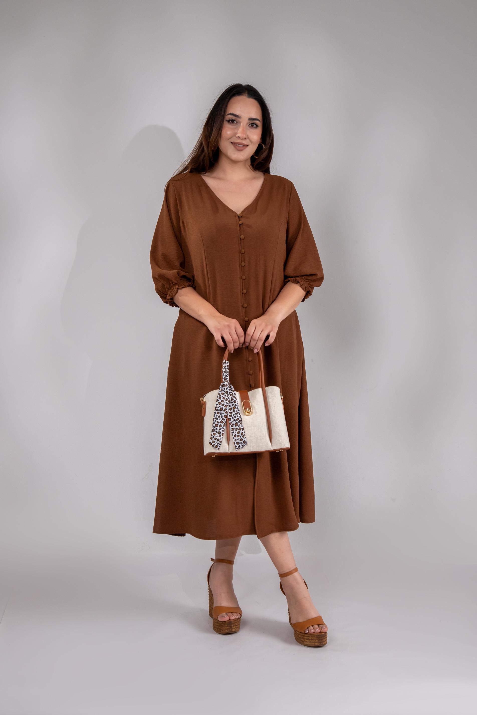 Büyük Beden 2220ad3085 Keten Çanta Taba