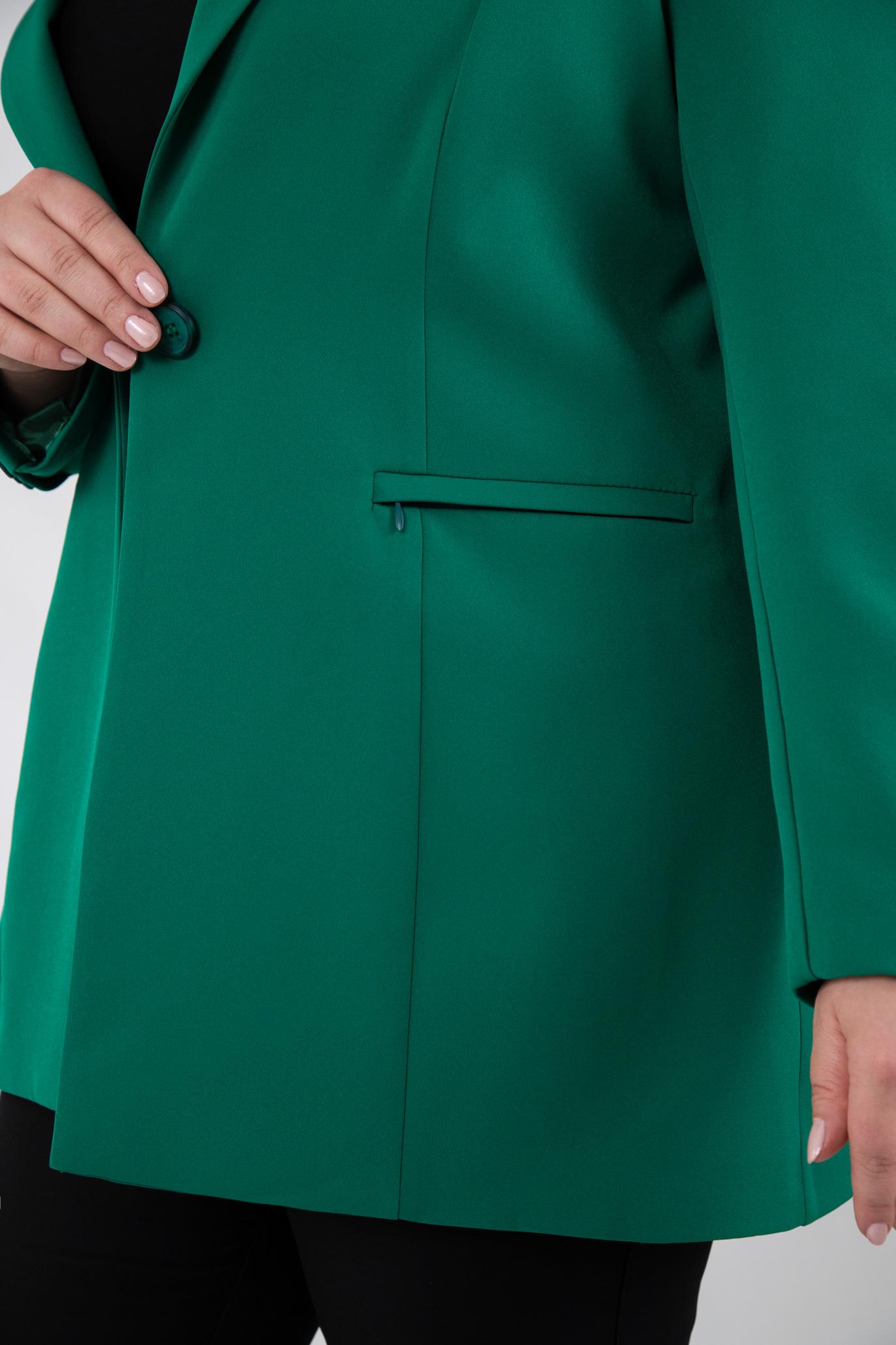 Büyük Beden 2230015 Cep Fermuarlı Blazer Ceket  Yeşil