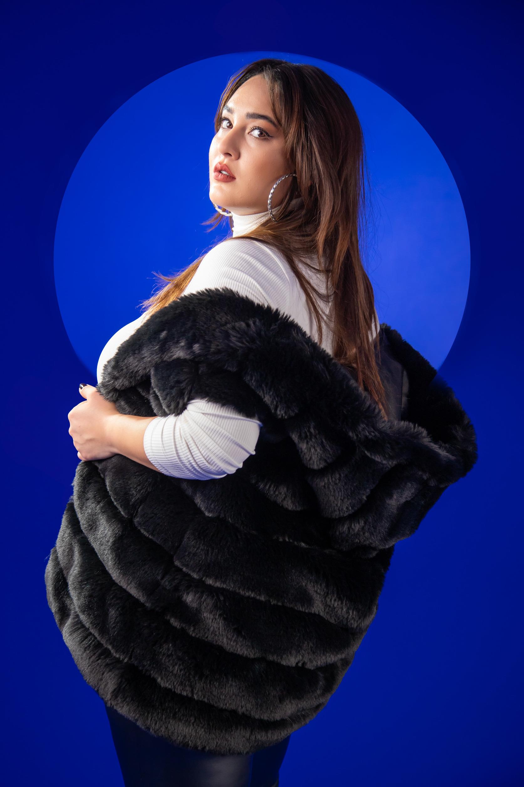 Büyük Beden 22301 Peluş Yelek  Siyah