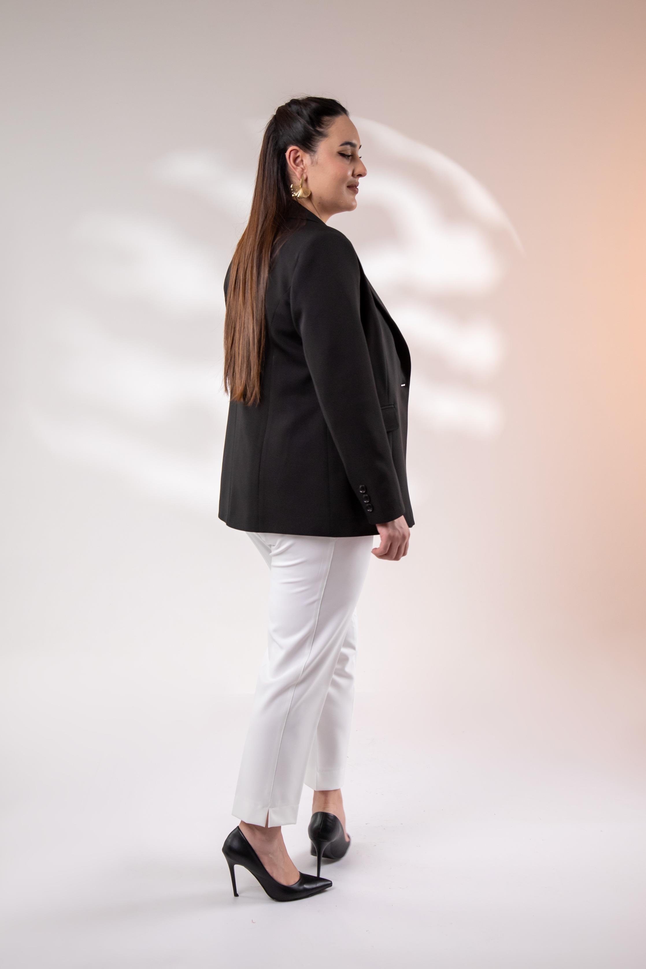 Büyük Beden 2234736 Blazer Ceket  Siyah