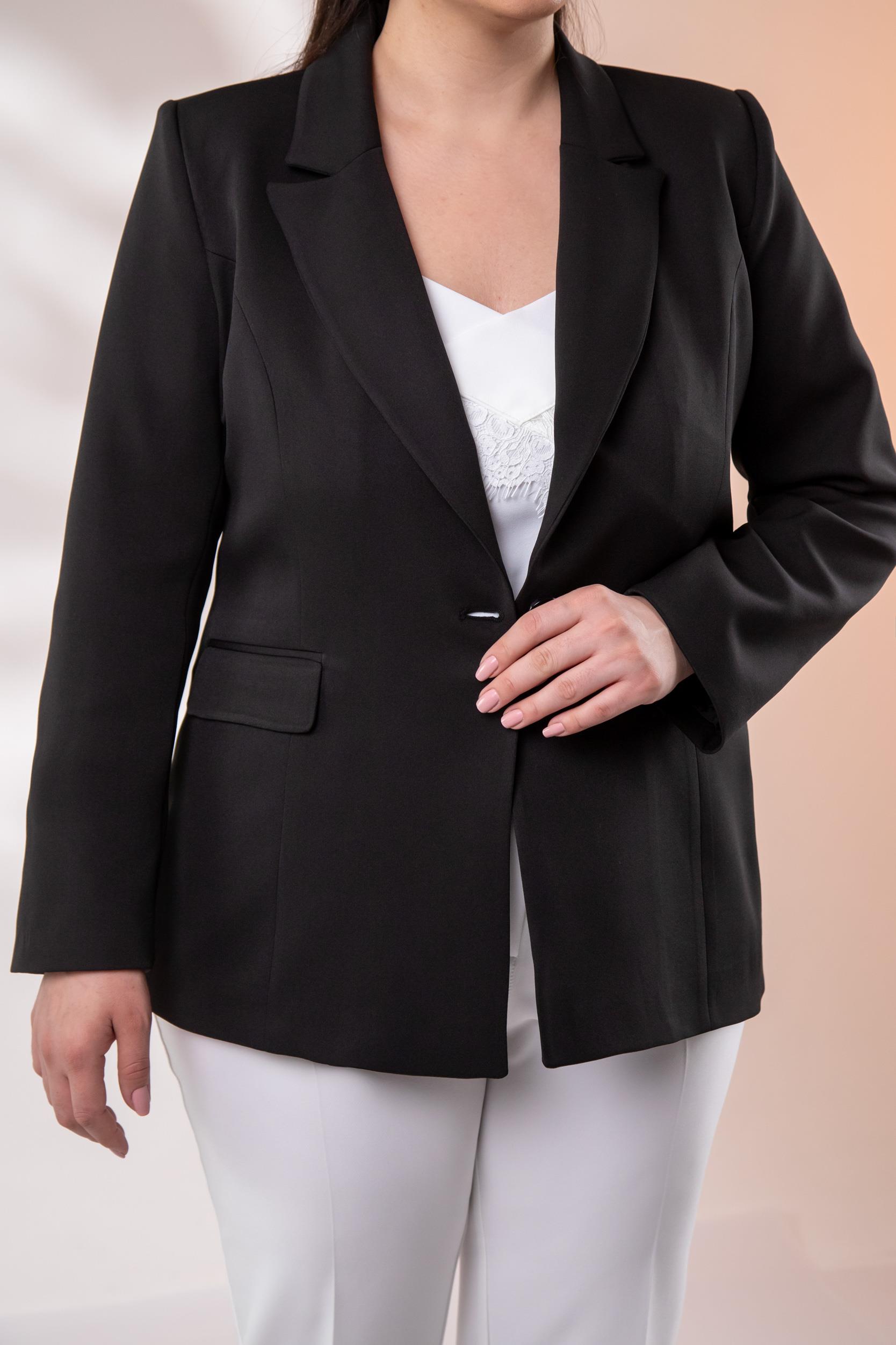 Büyük Beden 2234736 Blazer Ceket  Siyah