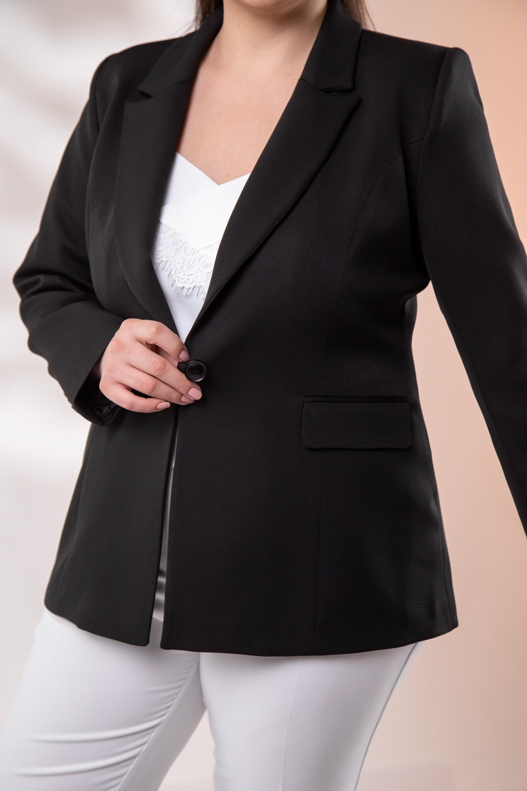 Büyük Beden 2234736 Blazer Ceket  Siyah