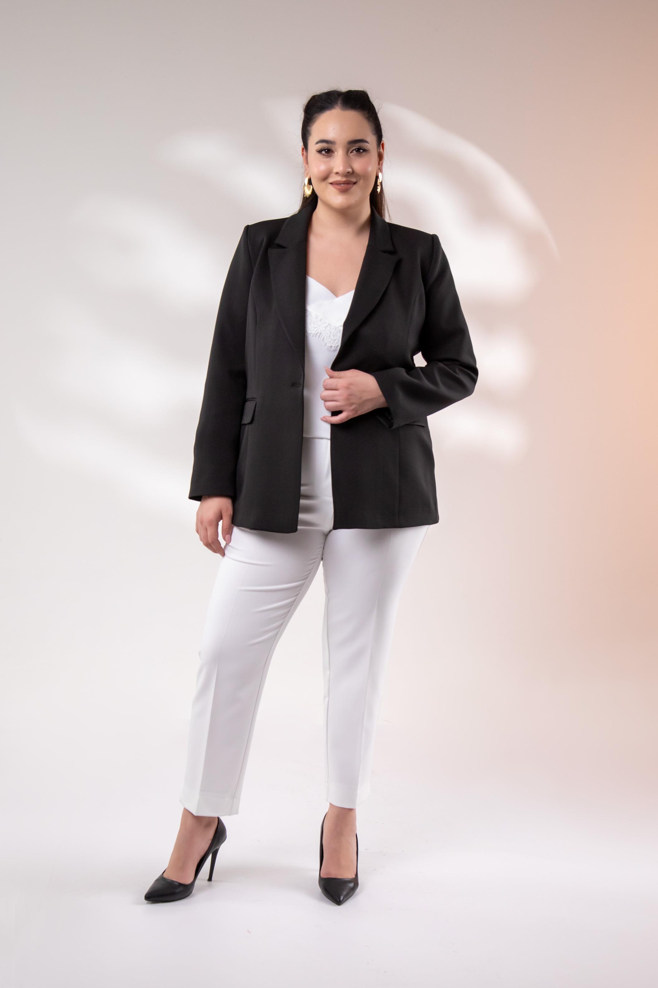 Büyük Beden 2234736 Blazer Ceket  Siyah