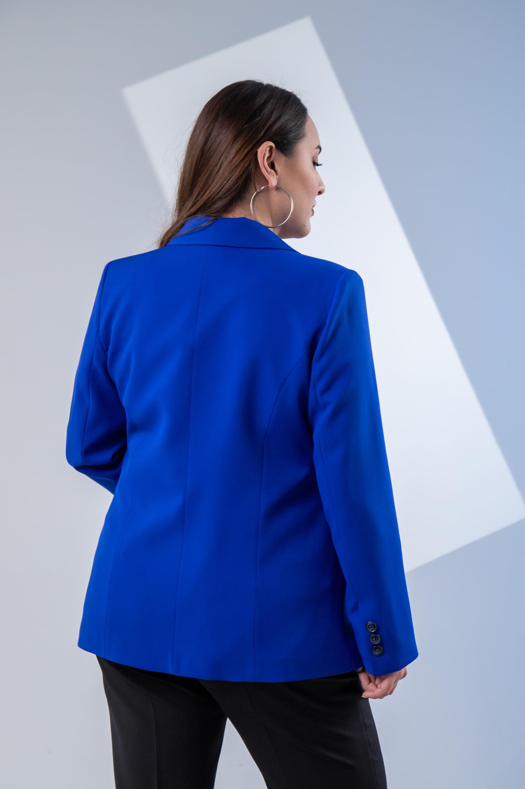 Büyük Beden 2234742 Cep Fermuarlı Blazer Ceket  Saks