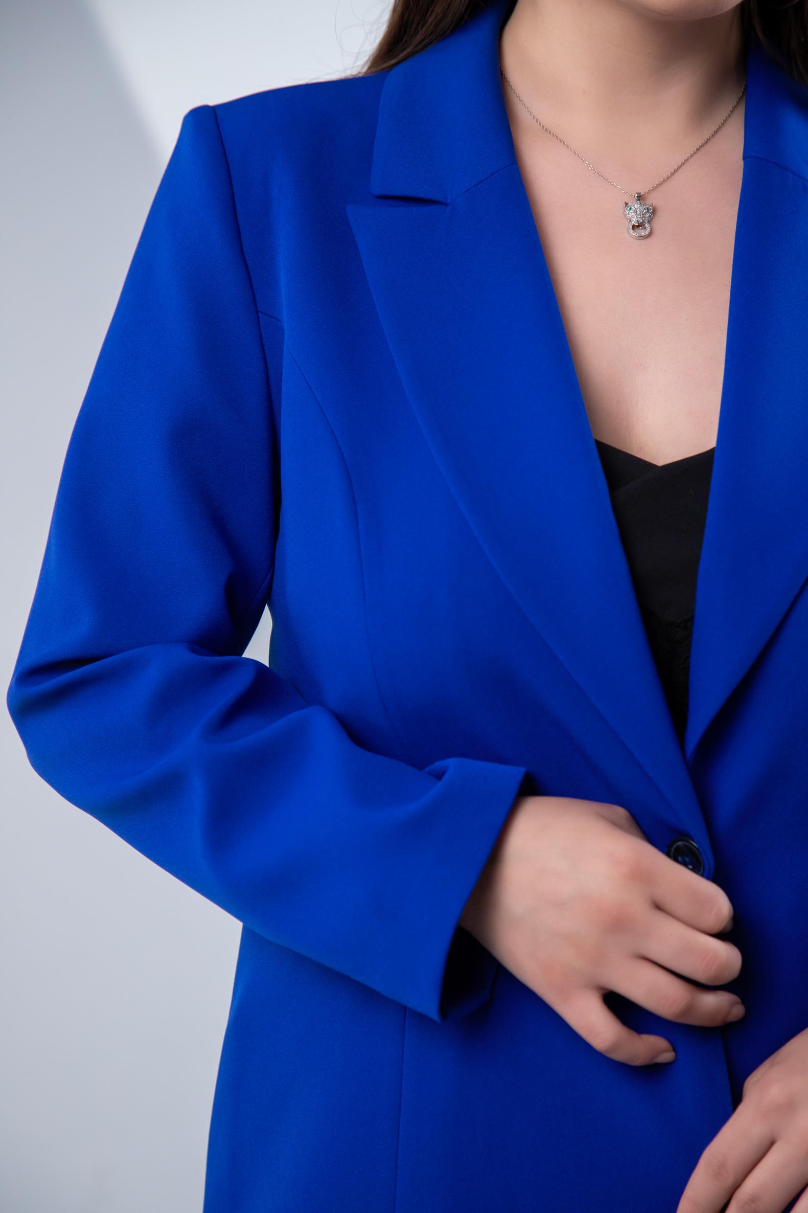 Büyük Beden 2234742 Cep Fermuarlı Blazer Ceket  Saks