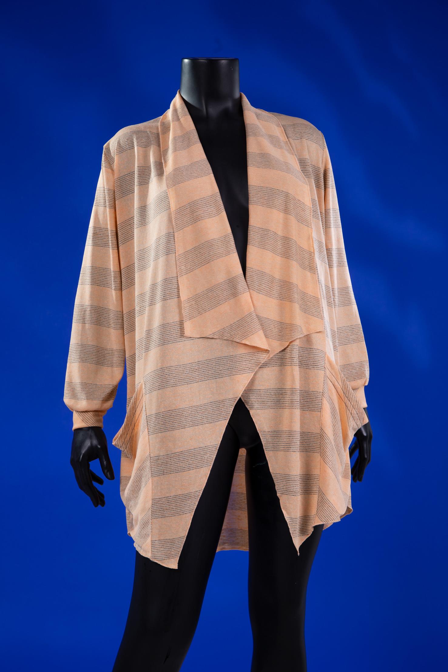 Büyük Beden 2309 Asimetrik Yaka Hırka Somon