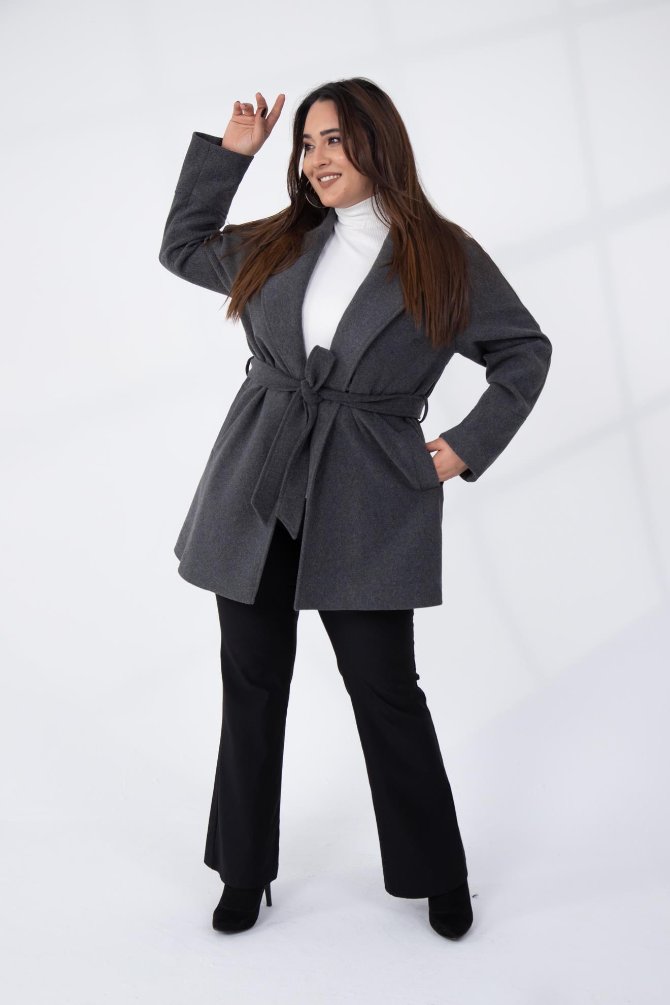 Büyük Beden 2327111 Reglan Kol Kaban  Antrasit