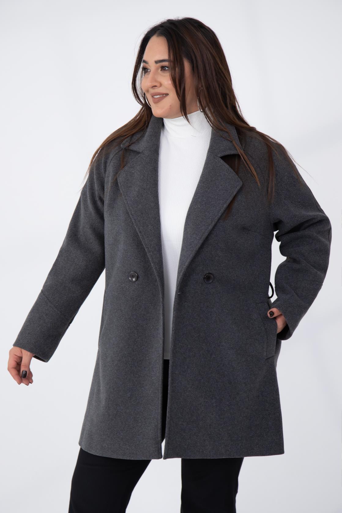 Büyük Beden 2327111 Reglan Kol Kaban  Antrasit