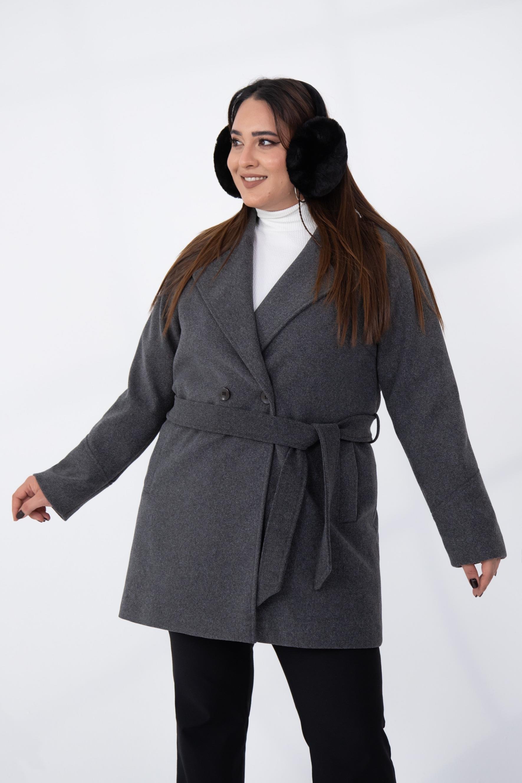 Büyük Beden 2327111 Reglan Kol Kaban  Antrasit