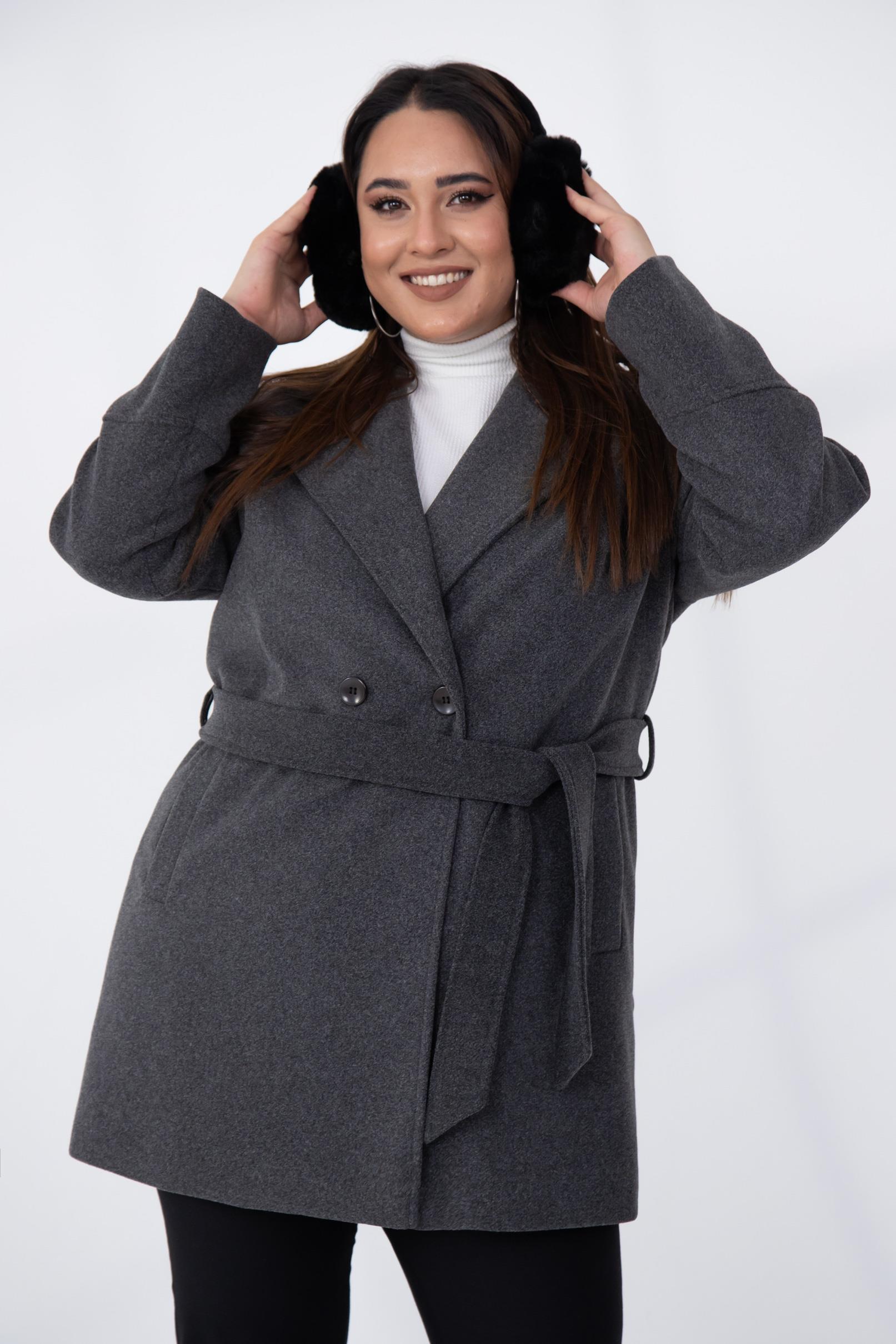 Büyük Beden 2327111 Reglan Kol Kaban  Antrasit