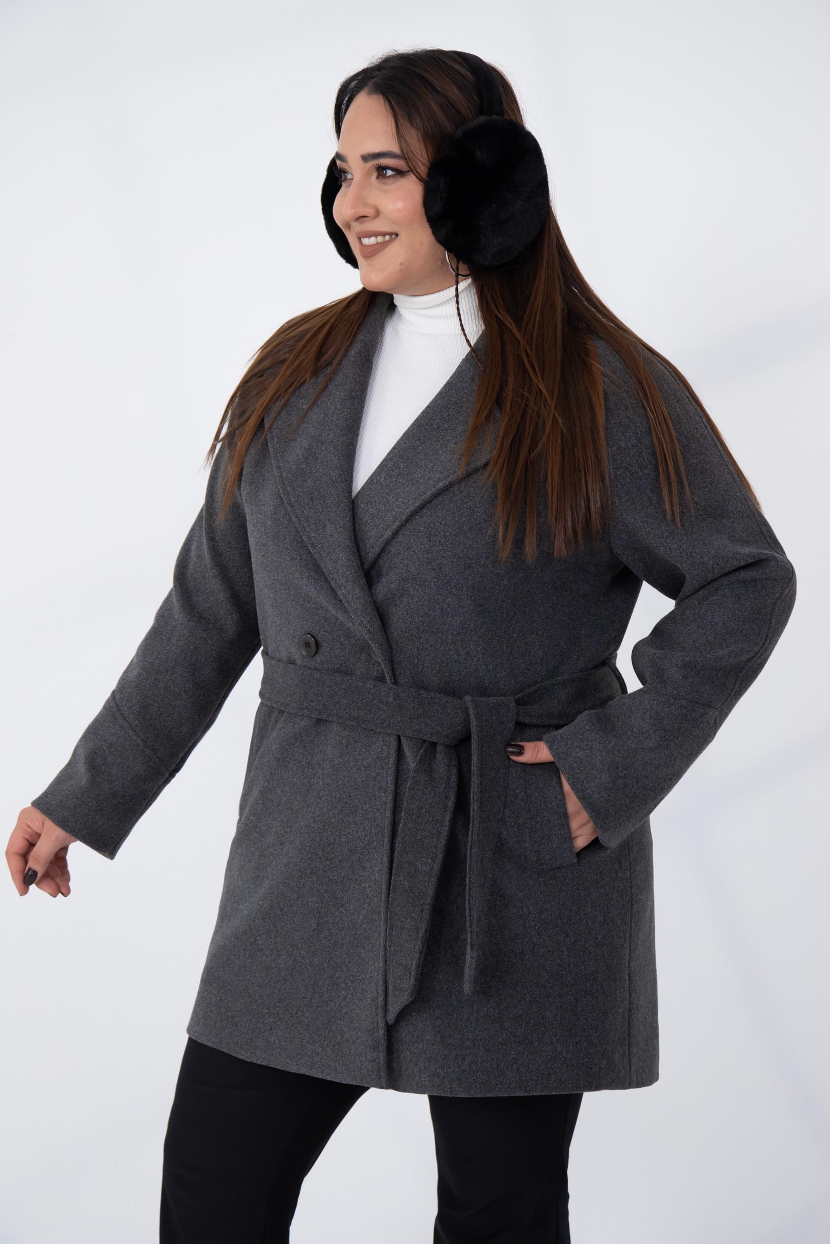 Büyük Beden 2327111 Reglan Kol Kaban  Antrasit