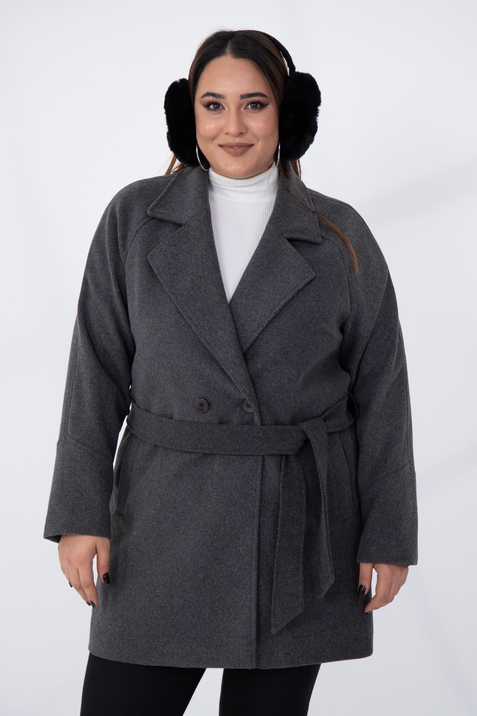 Büyük Beden 2327111 Reglan Kol Kaban  Antrasit